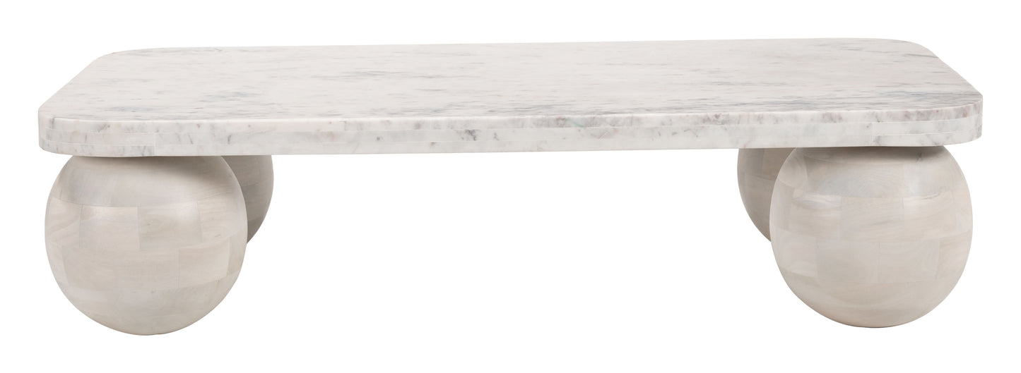 Camakat Coffee Table White & Whitewashed - Disselt Designs