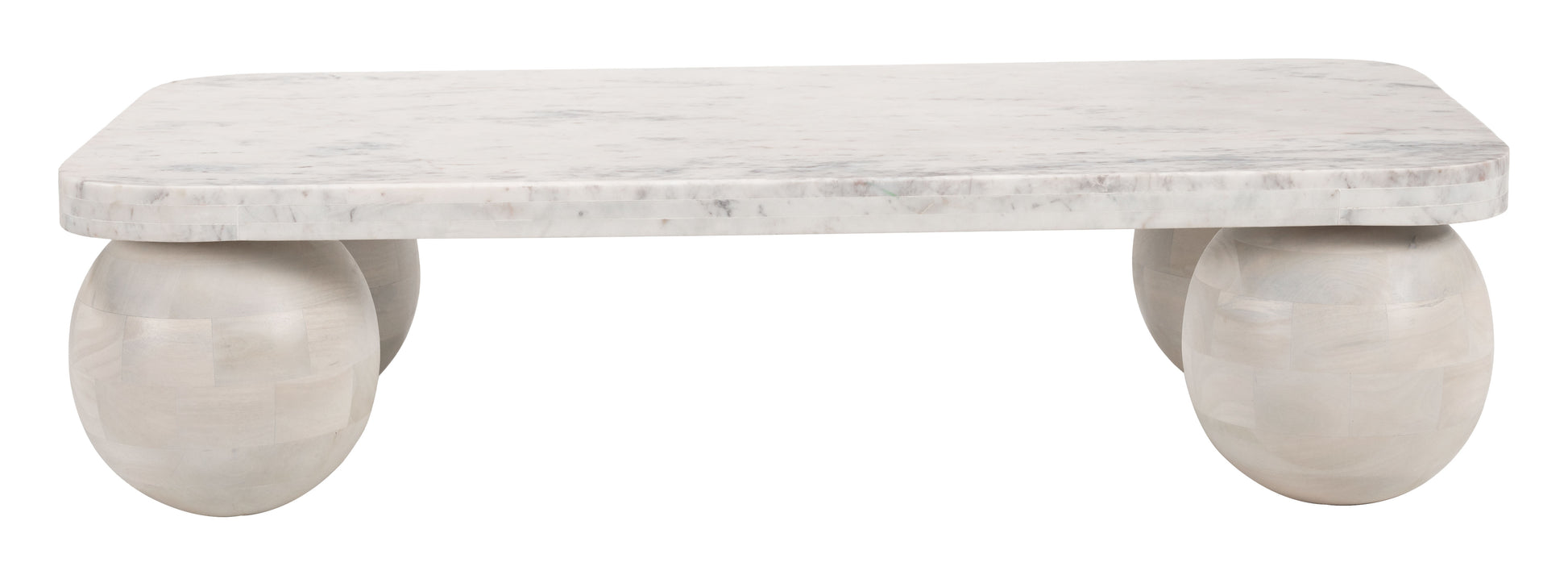 Camakat Coffee Table White & Whitewashed - Disselt Designs