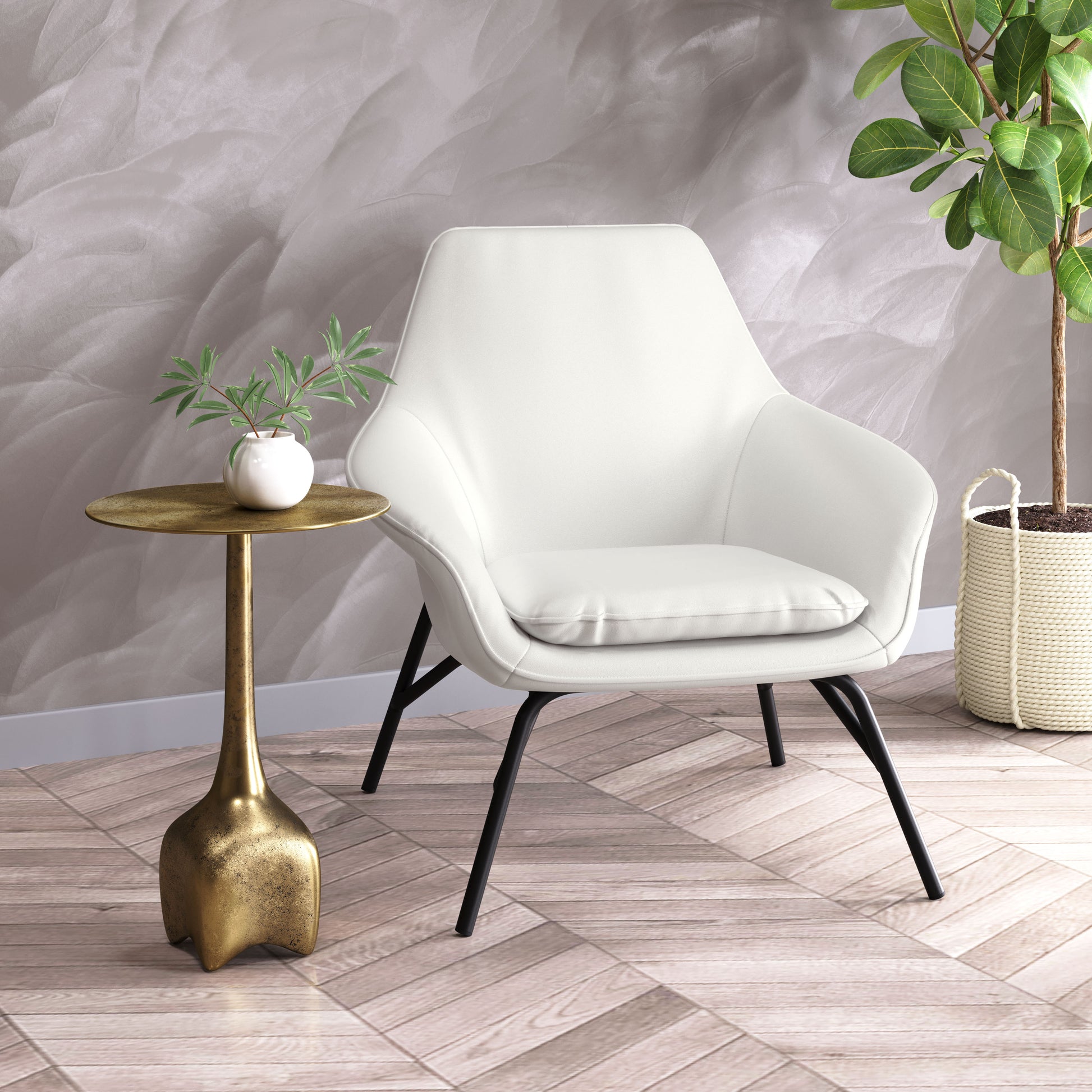 Lexi Side Table Antique Brass - Disselt Designs