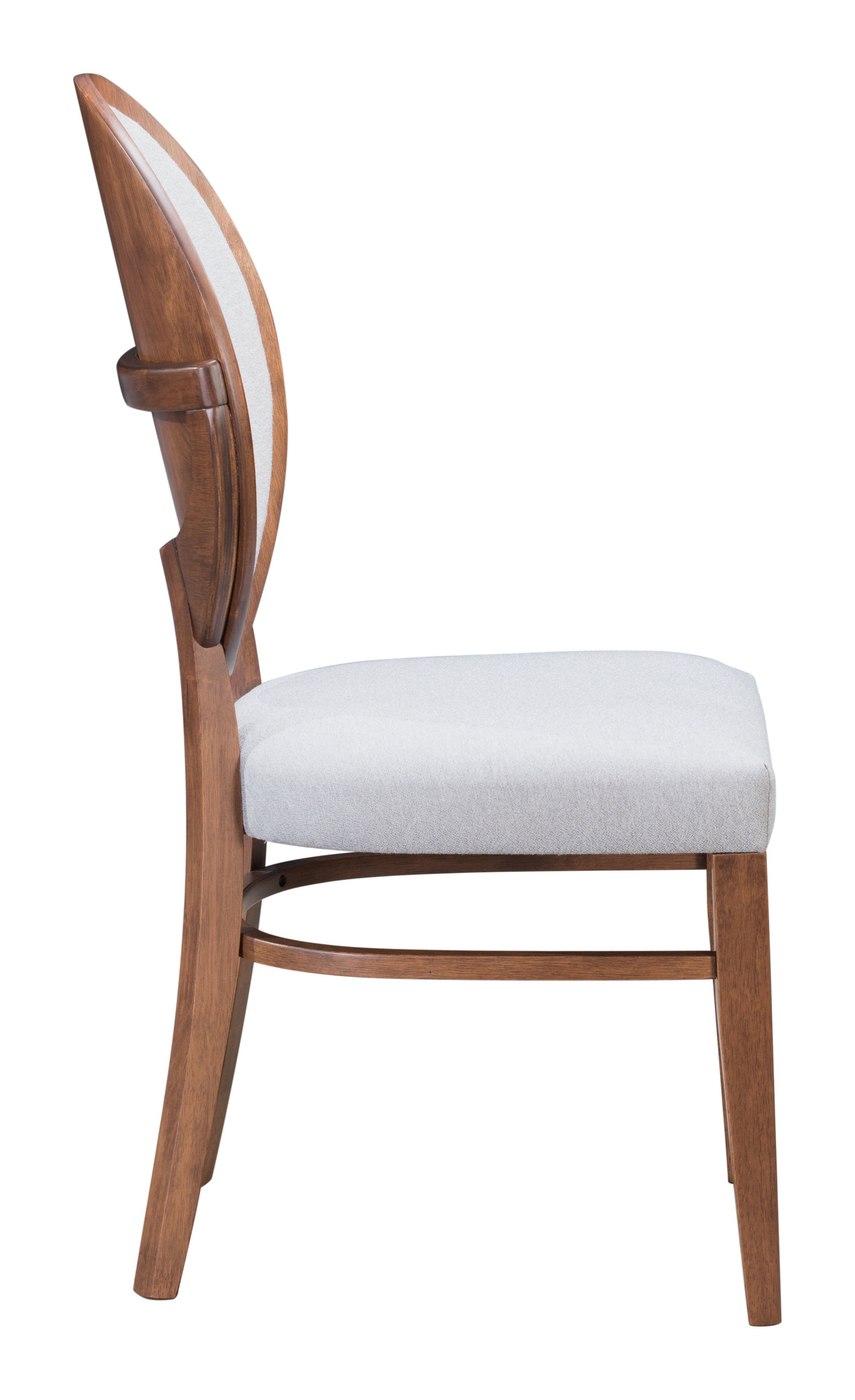 Regents Dining Chair (Set of 2) Walnut & Light Gray - Disselt Designs