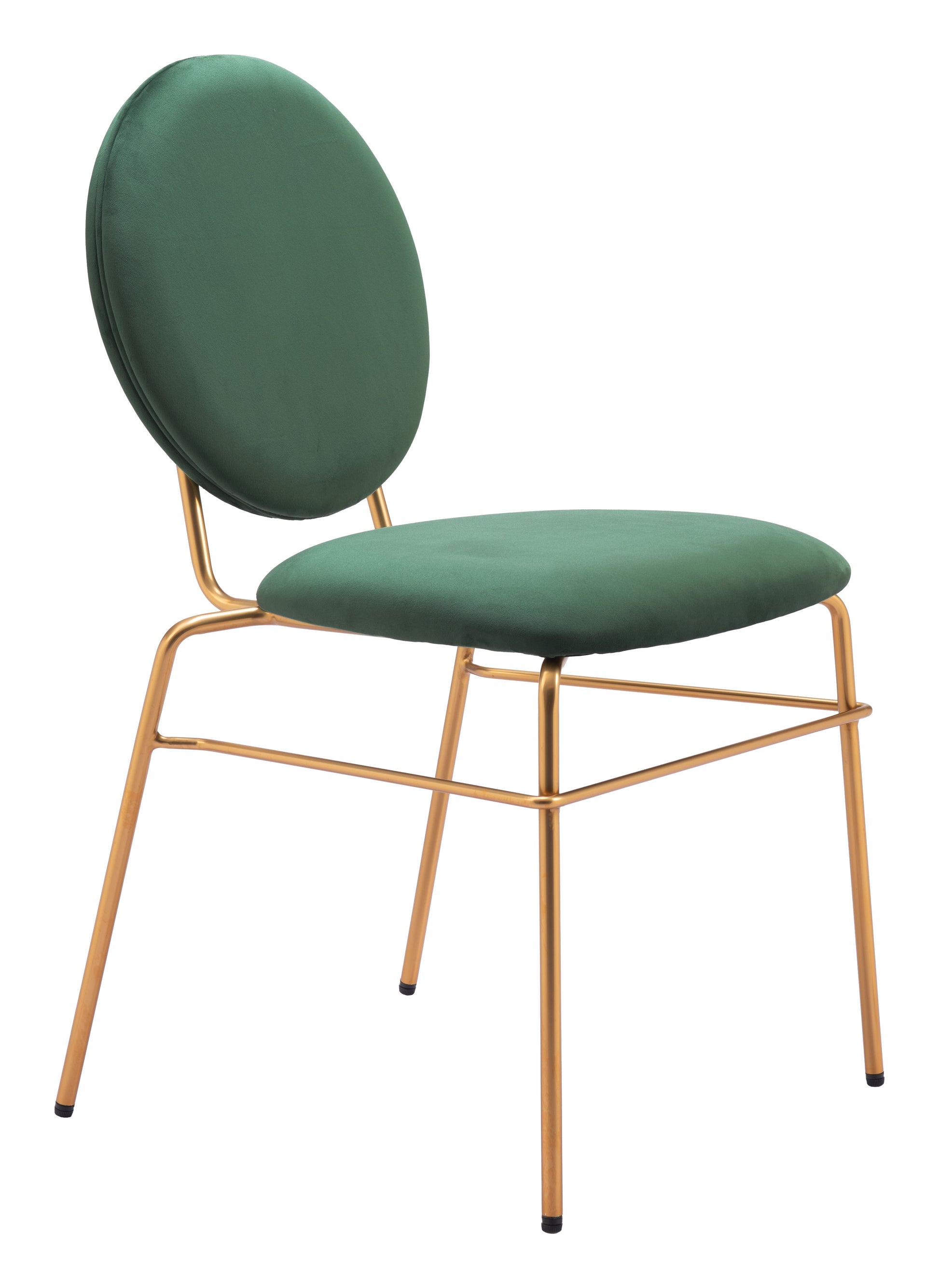 Odessa Dining Chair (Set of 2) Green & Gold - Disselt Designs