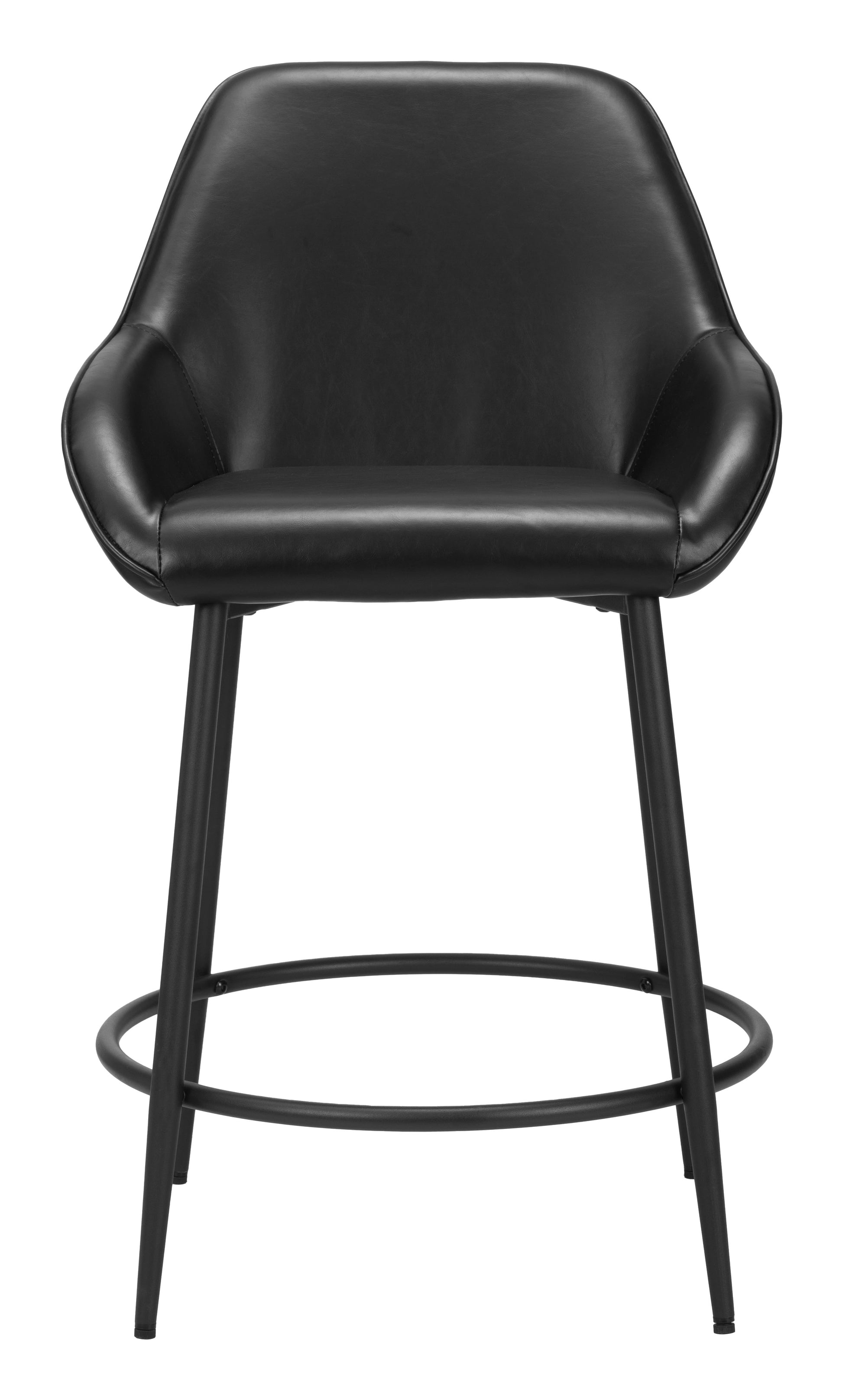 Vila Counter Stool (Set of 2) Black - Disselt Designs