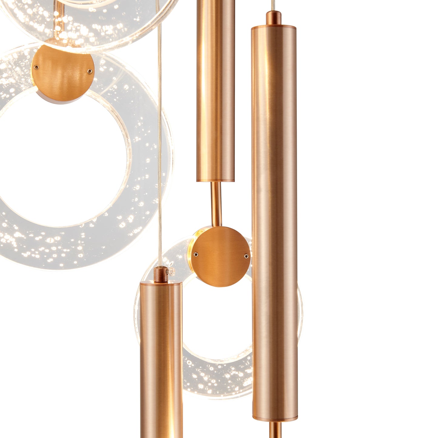 Glitter Rings Flush Chandelier // Bronze - Disselt Designs