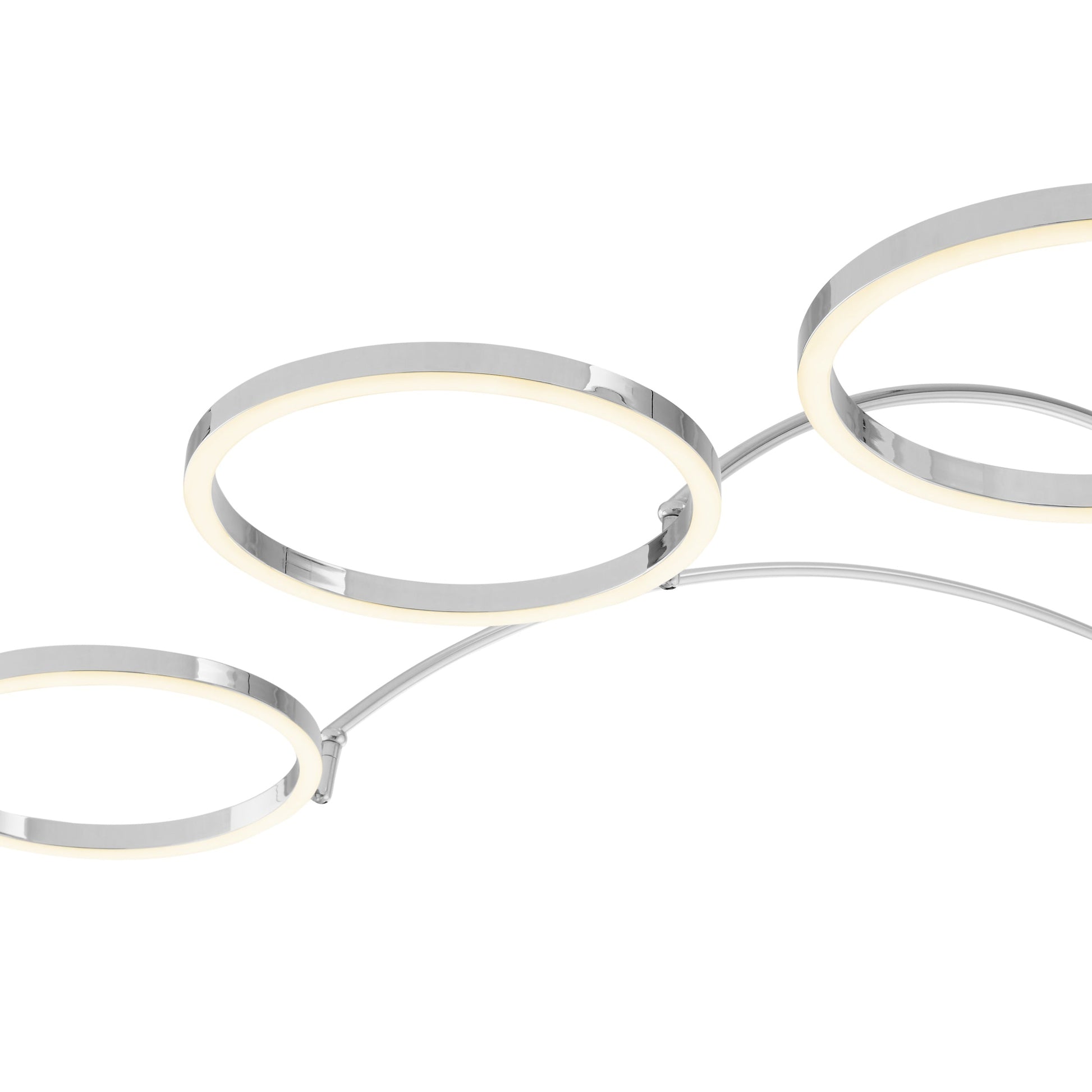 LED Three Ring Hong Kong Arc Floor lamp // Chrome, Not Dimmable - Disselt Designs