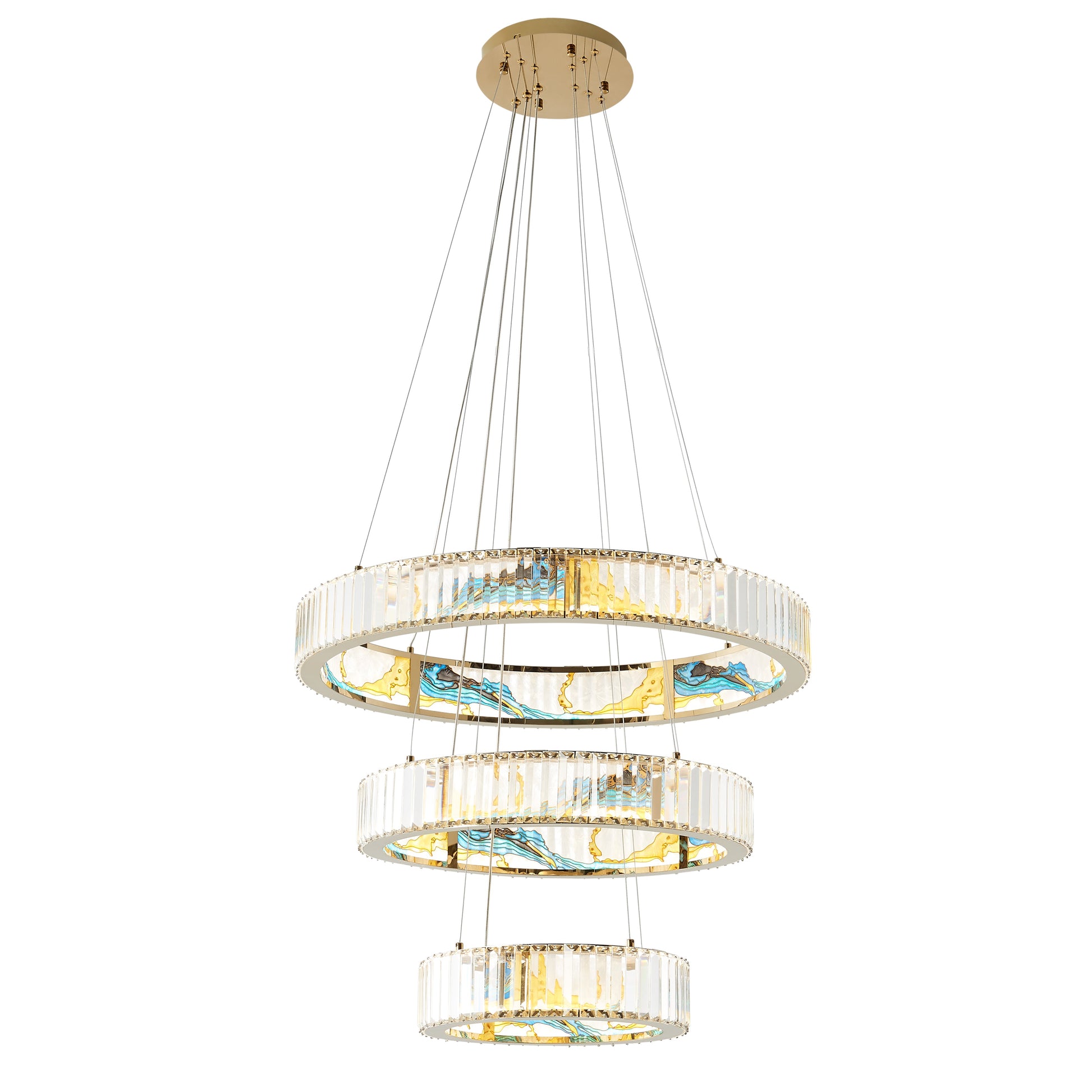 Boeseman's Colorful Chandelier // 3 Tiers, Round - Disselt Designs