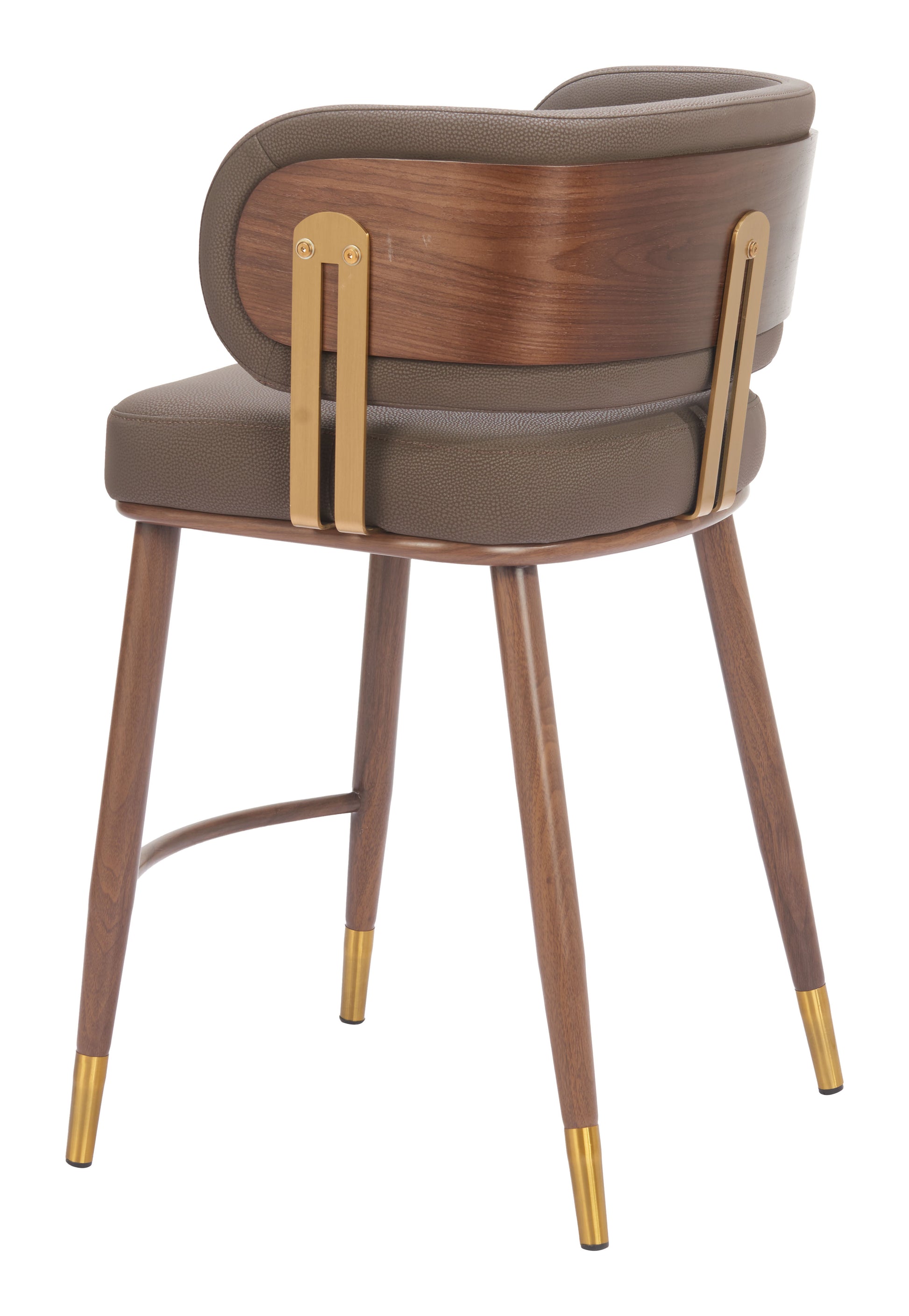 Brew Counter Stool Brown & Walnut - Disselt Designs