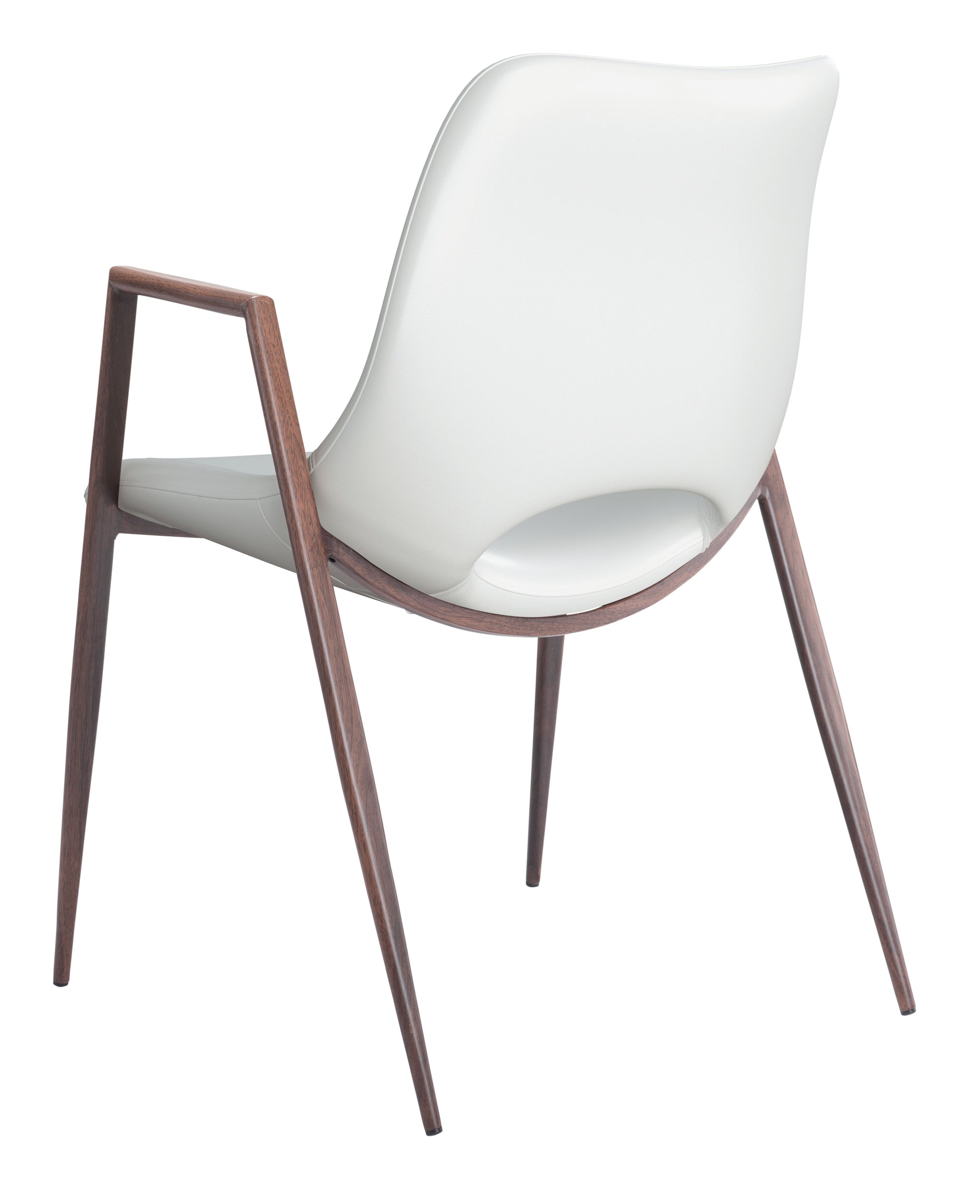 Desi Dining Chair (Set of 2) White & Walnut - Disselt Designs