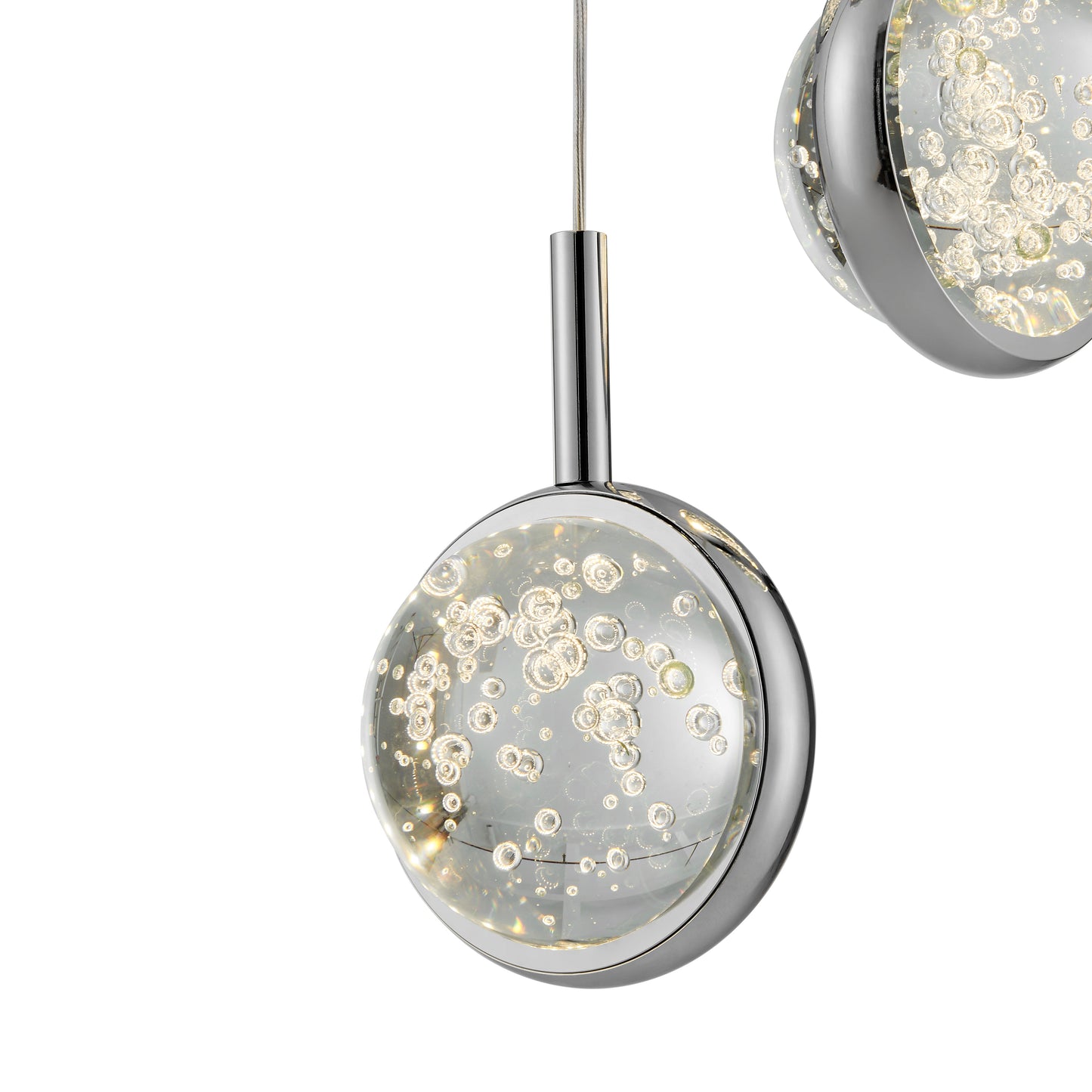 Bubbling Glow Round Chandelier // Chrome - Disselt Designs
