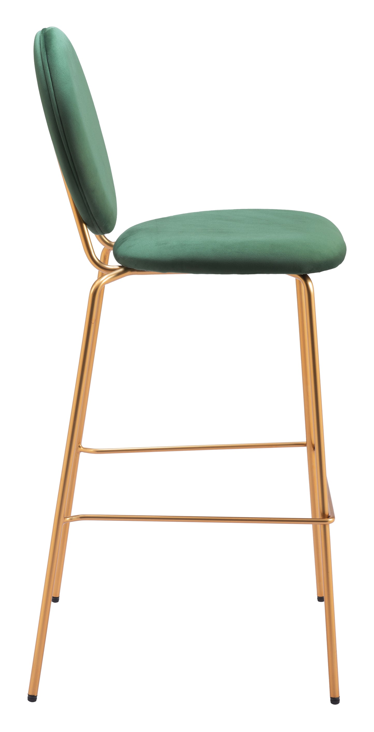 Odessa Barstool (Set of 2) Green & Gold - Disselt Designs