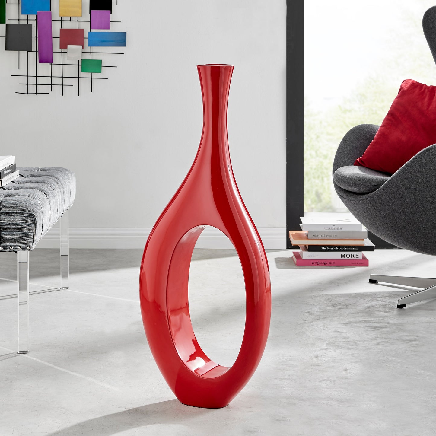 Trombone Red // Set of Two Vases - Disselt Designs