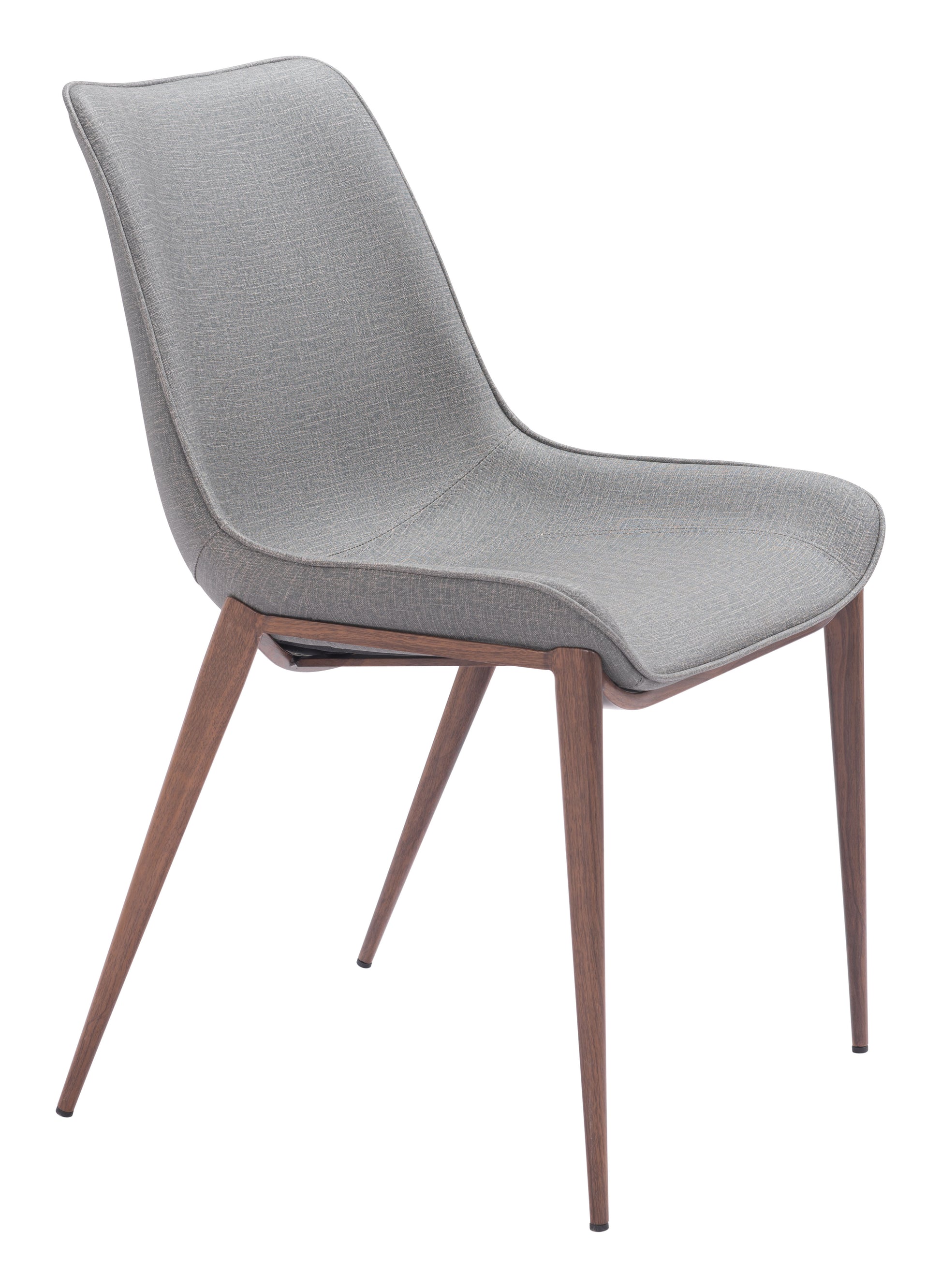 Magnus Dining Chair (Set of 2) Slate Gray & Walnut - Disselt Designs