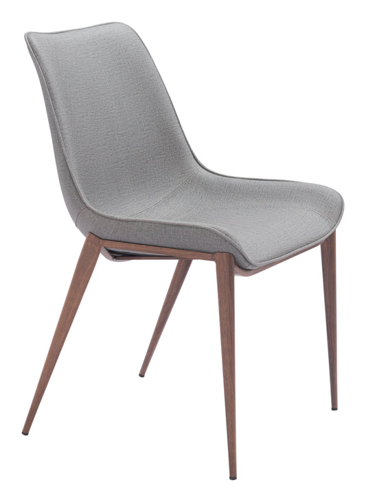 Magnus Dining Chair (Set of 2) Slate Gray & Walnut - Disselt Designs