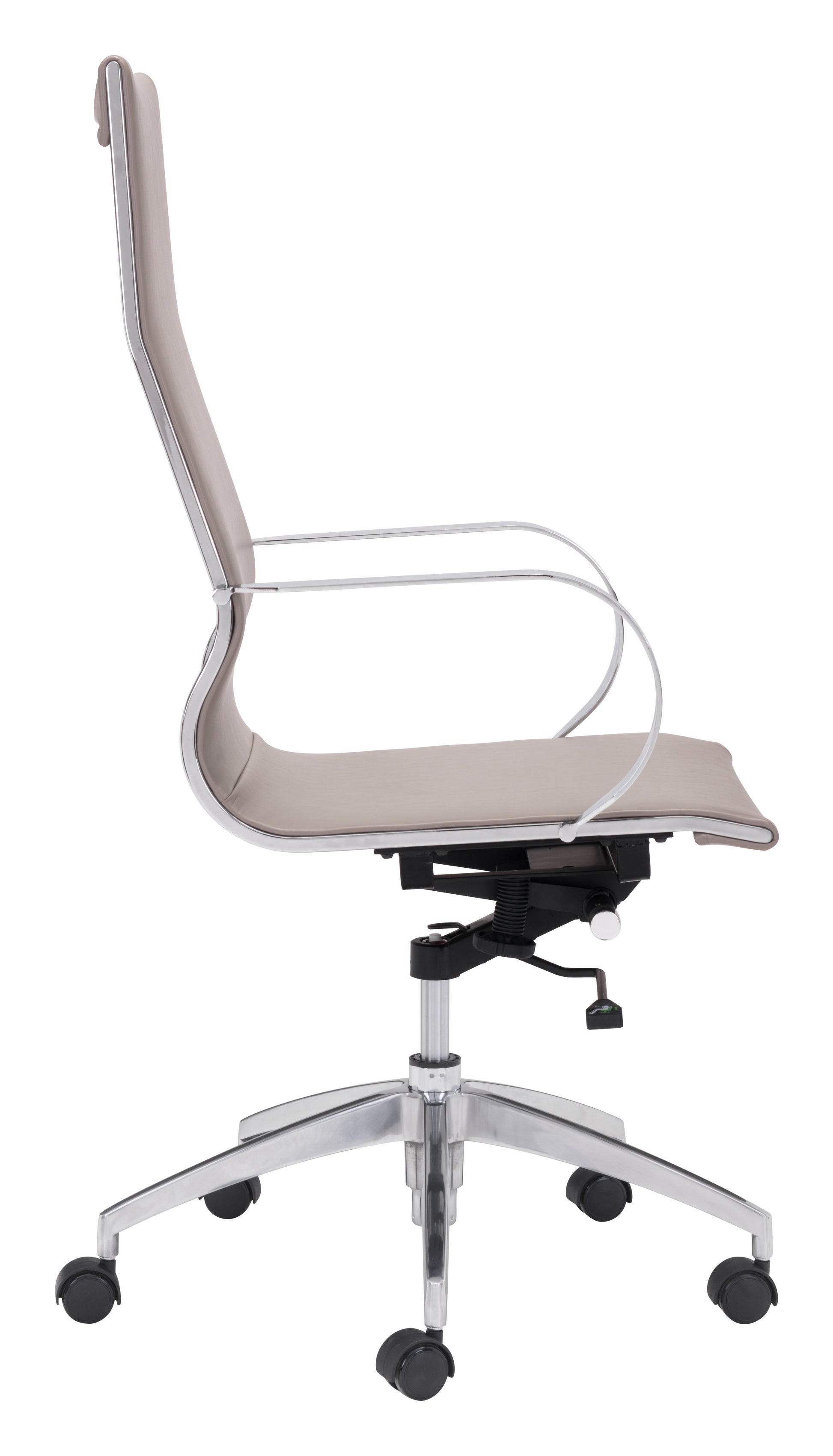 Glider High Back Office Chair Taupe - Disselt Designs