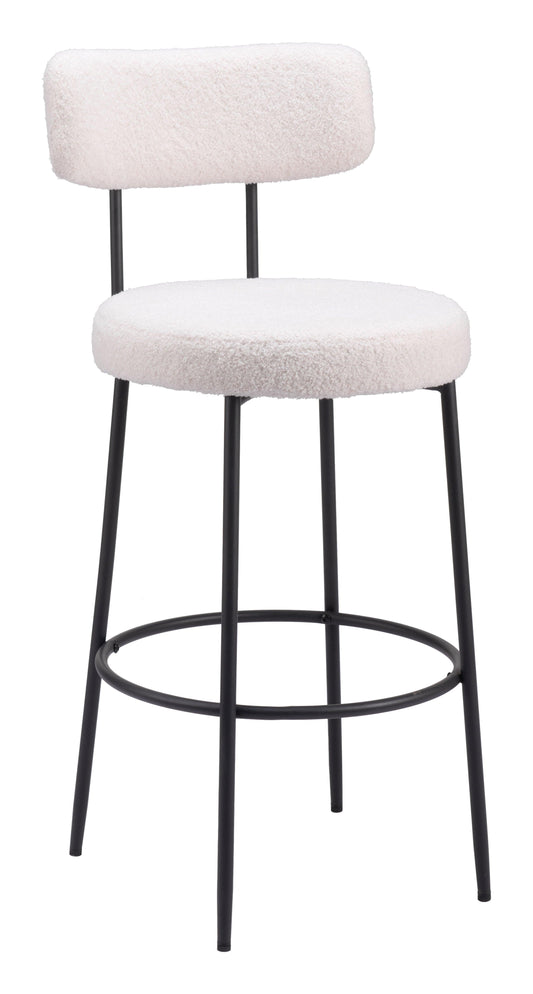 Blanca Barstool (Set of 2) Ivory - Disselt Designs