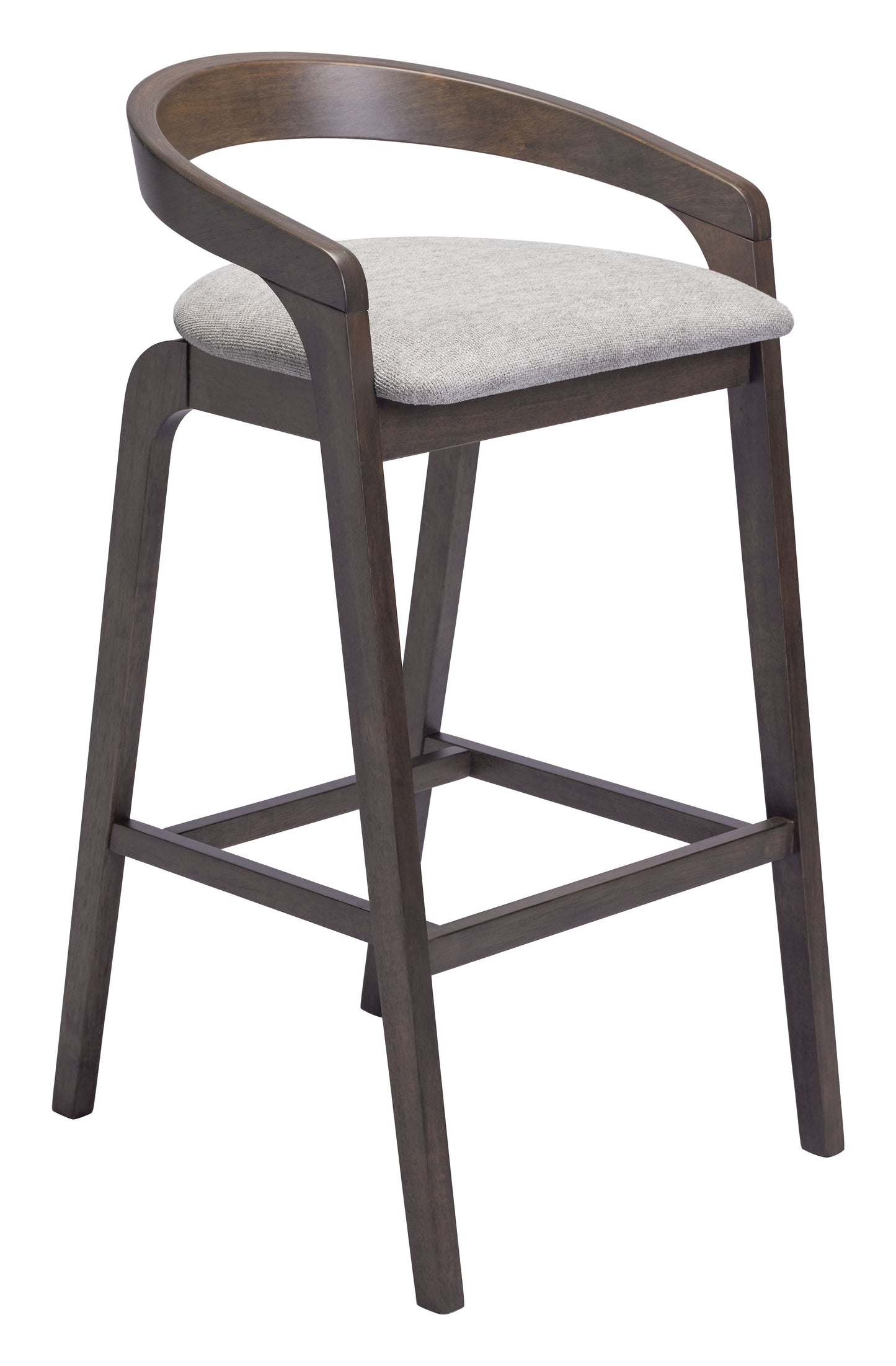 Troy Barstool (Set of 2) Dove Gray & Espresso - Disselt Designs