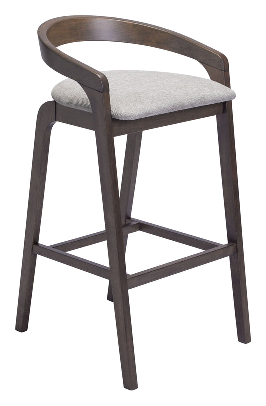 Troy Barstool (Set of 2) Dove Gray & Espresso - Disselt Designs