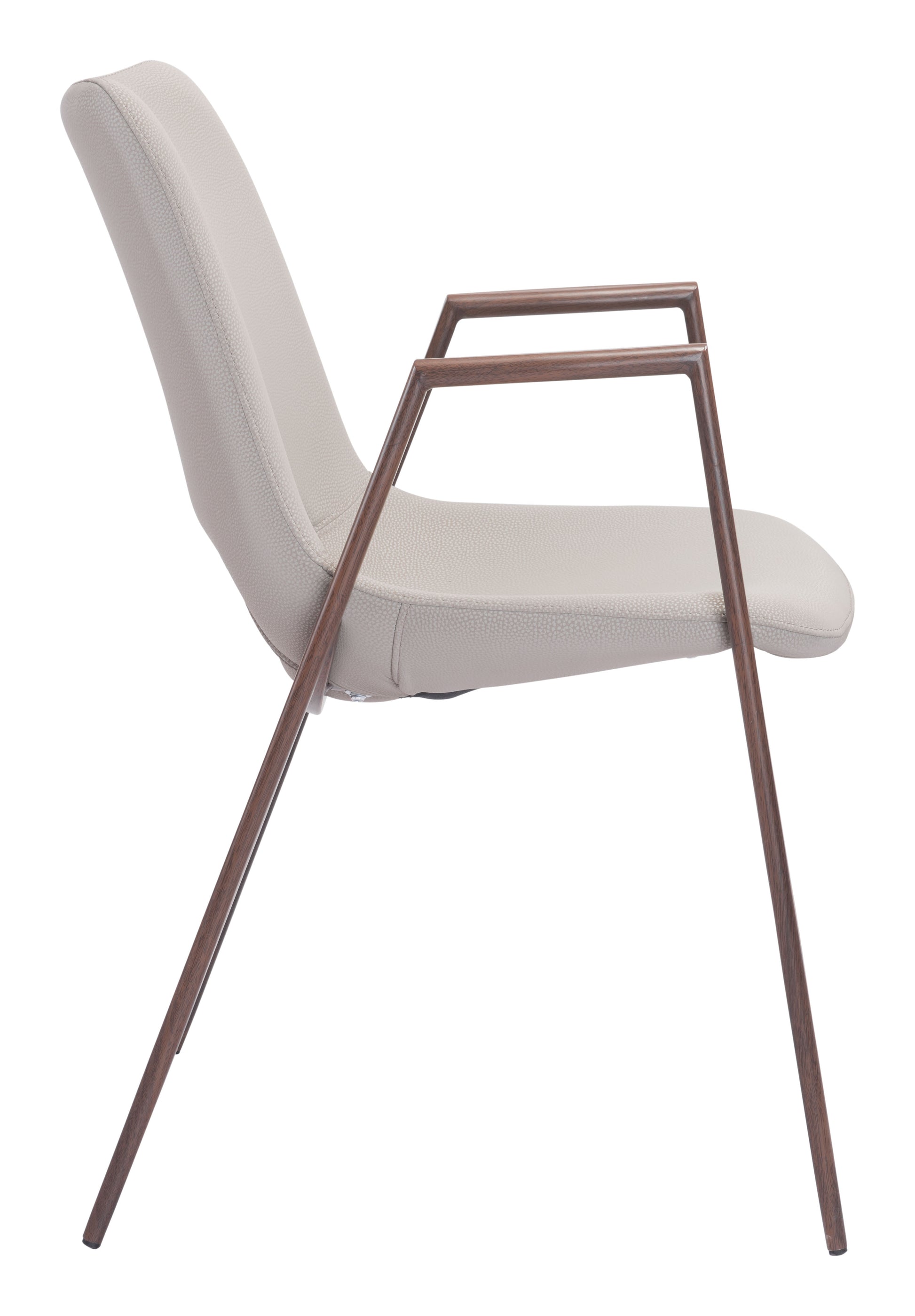 Desi Dining Chair (Set of 2) Beige & Walnut - Disselt Designs