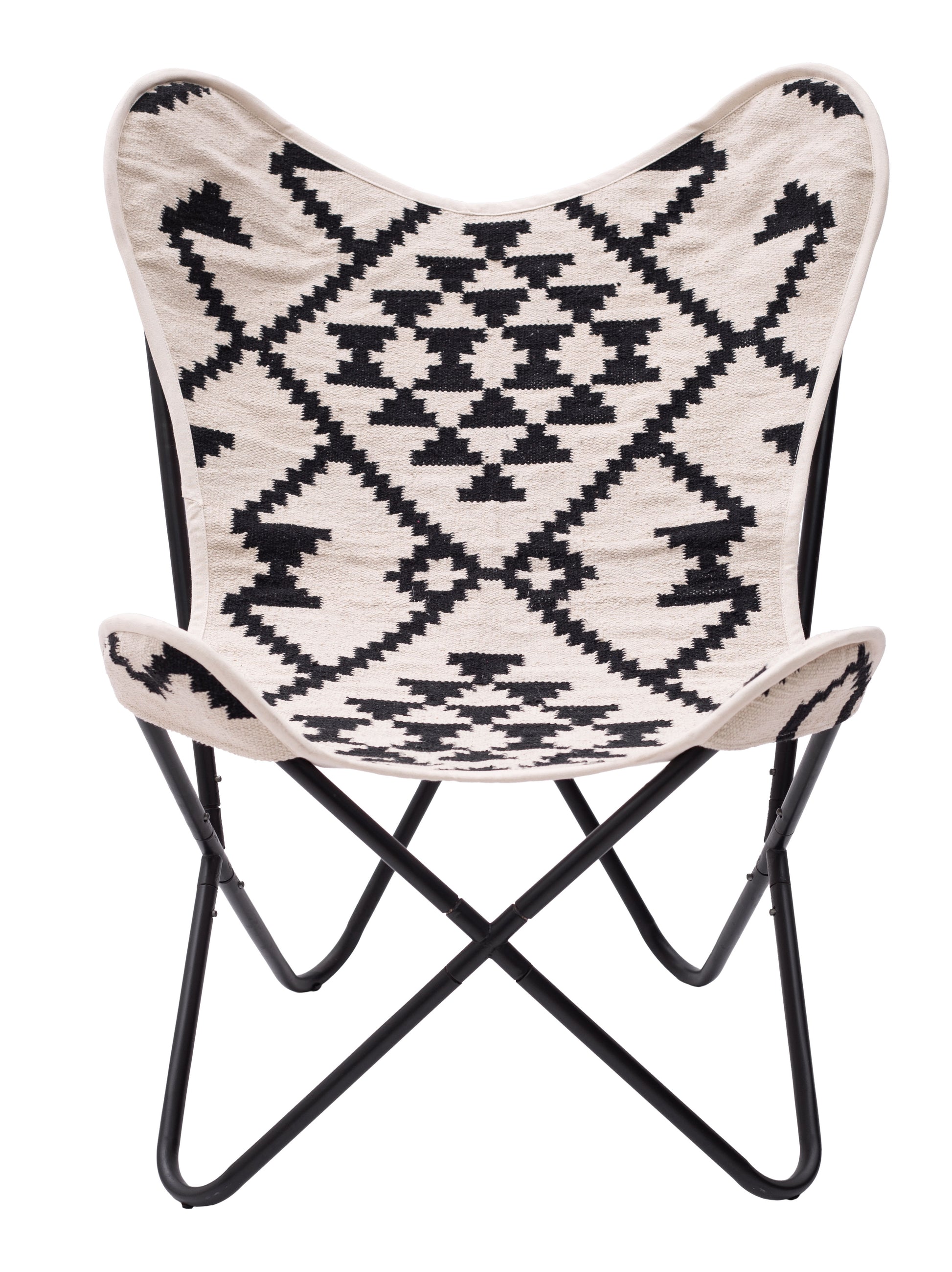 Rabat Accent Chair Beige & Black - Disselt Designs