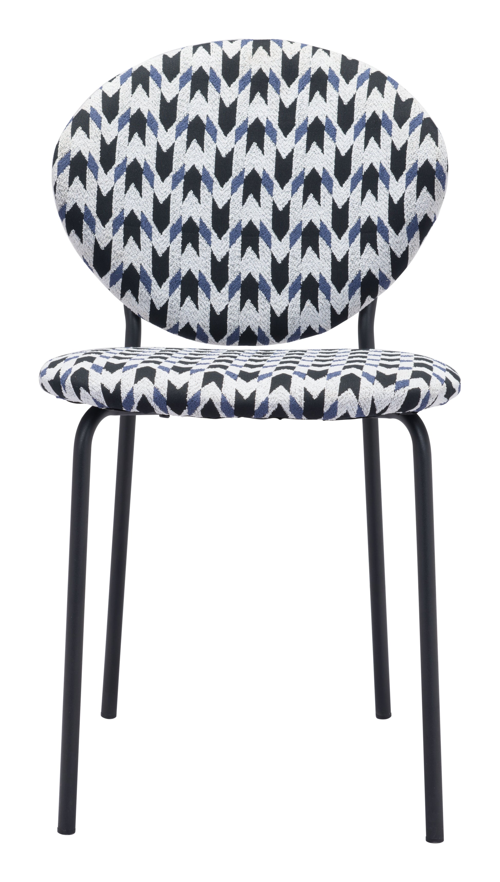 Clyde Dining Chair (Set of 2) Geometric Print & Black - Disselt Designs
