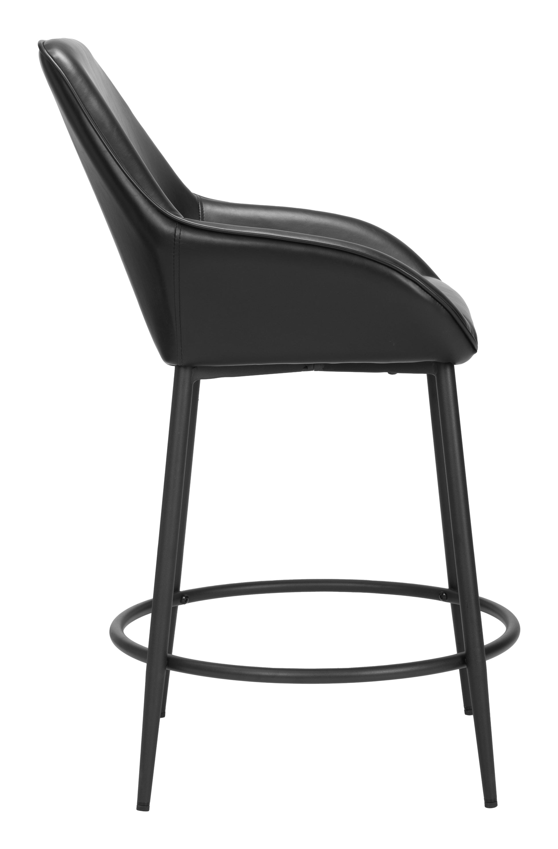 Vila Counter Stool (Set of 2) Black - Disselt Designs