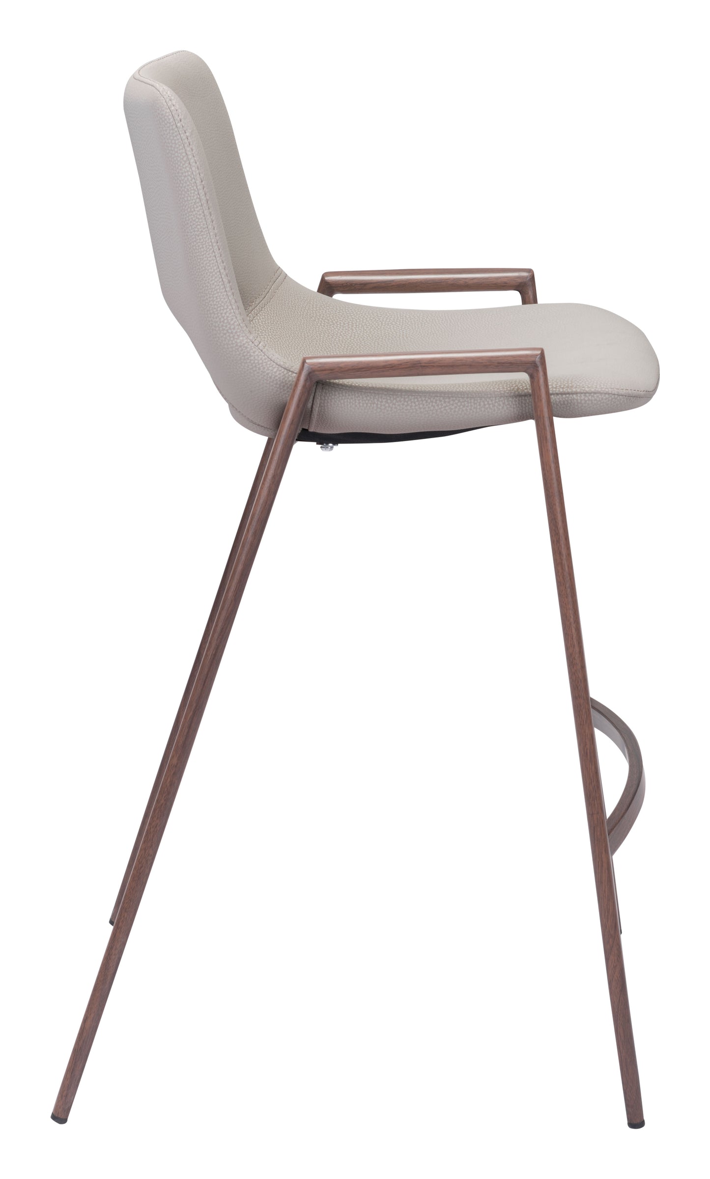 Desi Counter Stool (Set of 2) Beige & Walnut - Disselt Designs