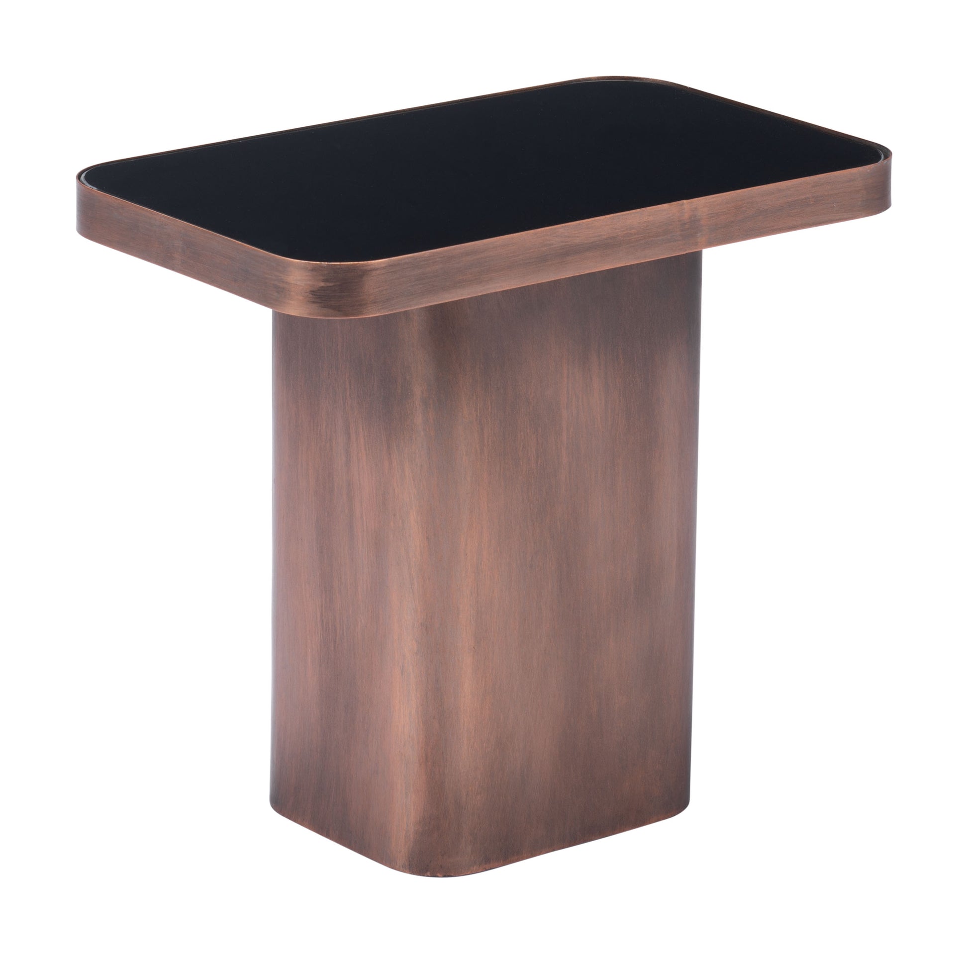 Marcos Side Table Black & Antique Bronze - Disselt Designs