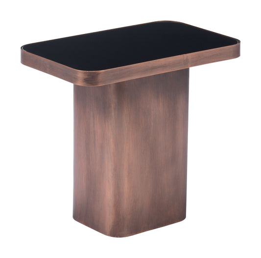 Marcos Side Table Black & Antique Bronze - Disselt Designs