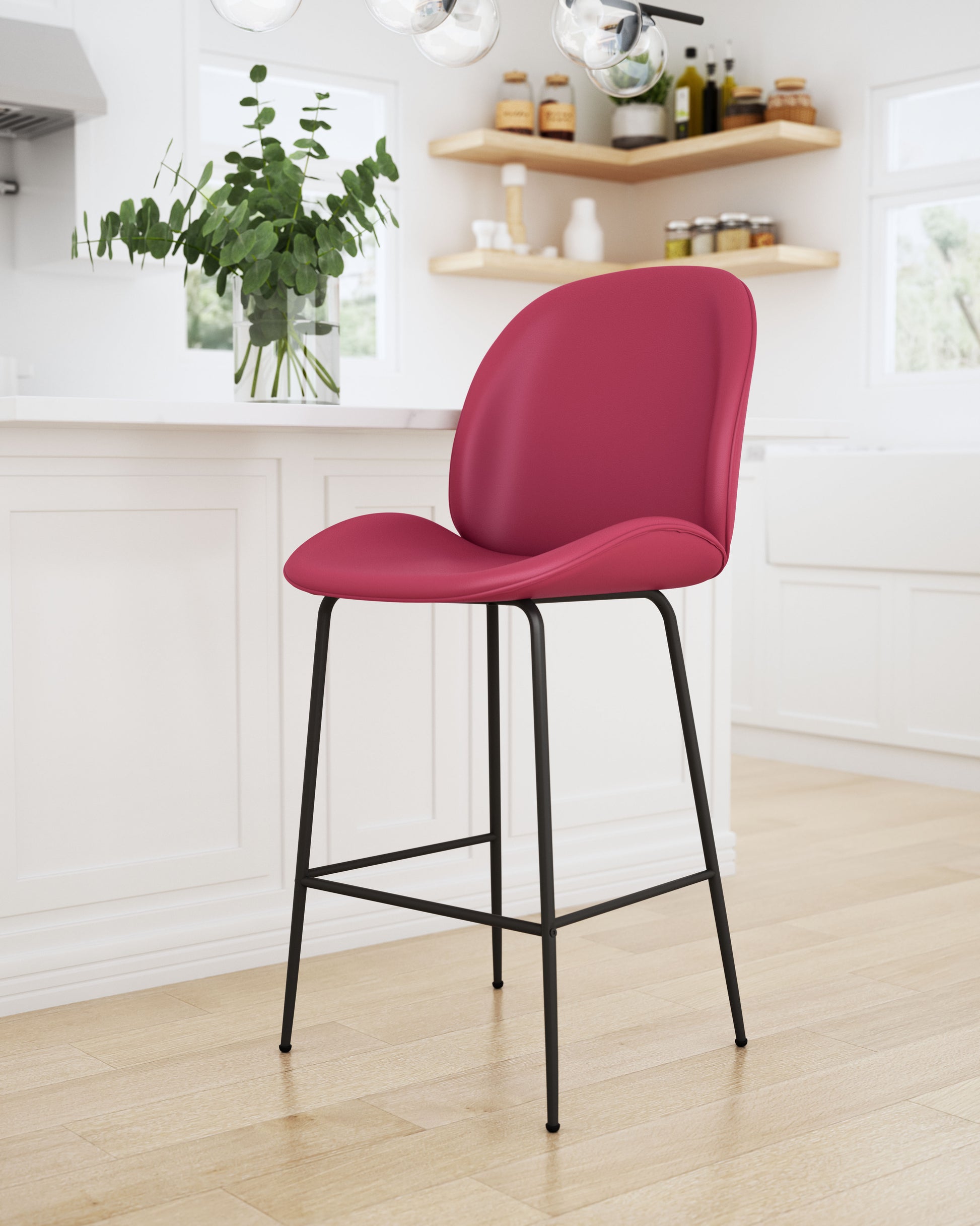 Miles Counter Stool Red - Disselt Designs