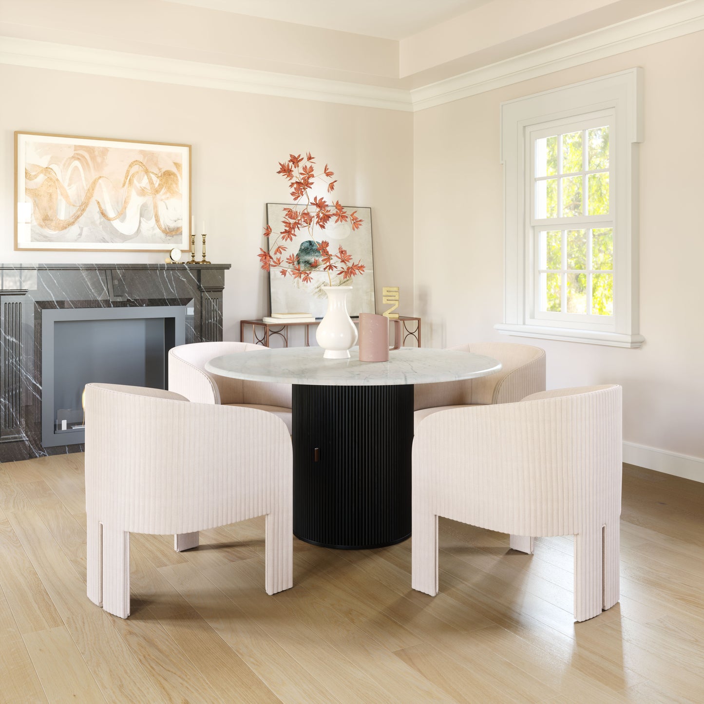 Hull Accent Chair Beige - Disselt Designs