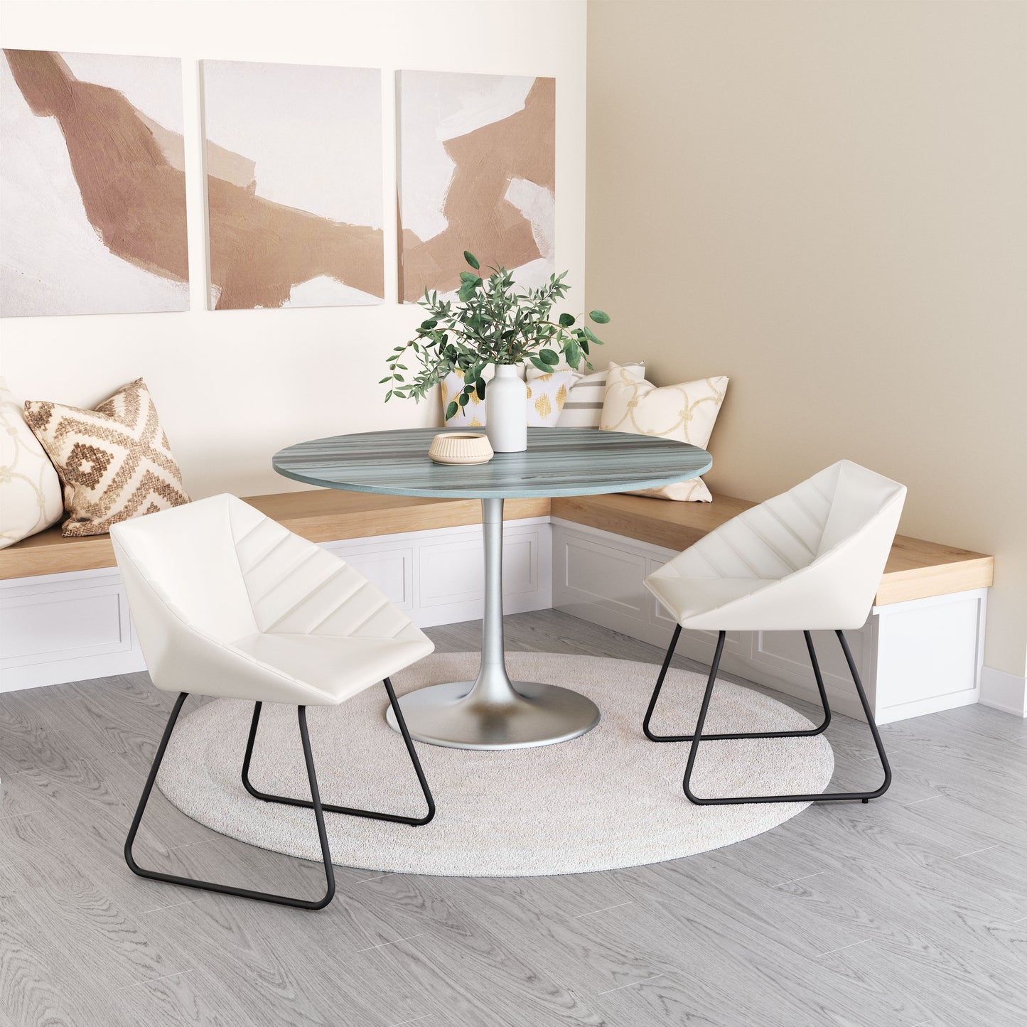 Miguel Dining Chair (Set of 2) White - Disselt Designs