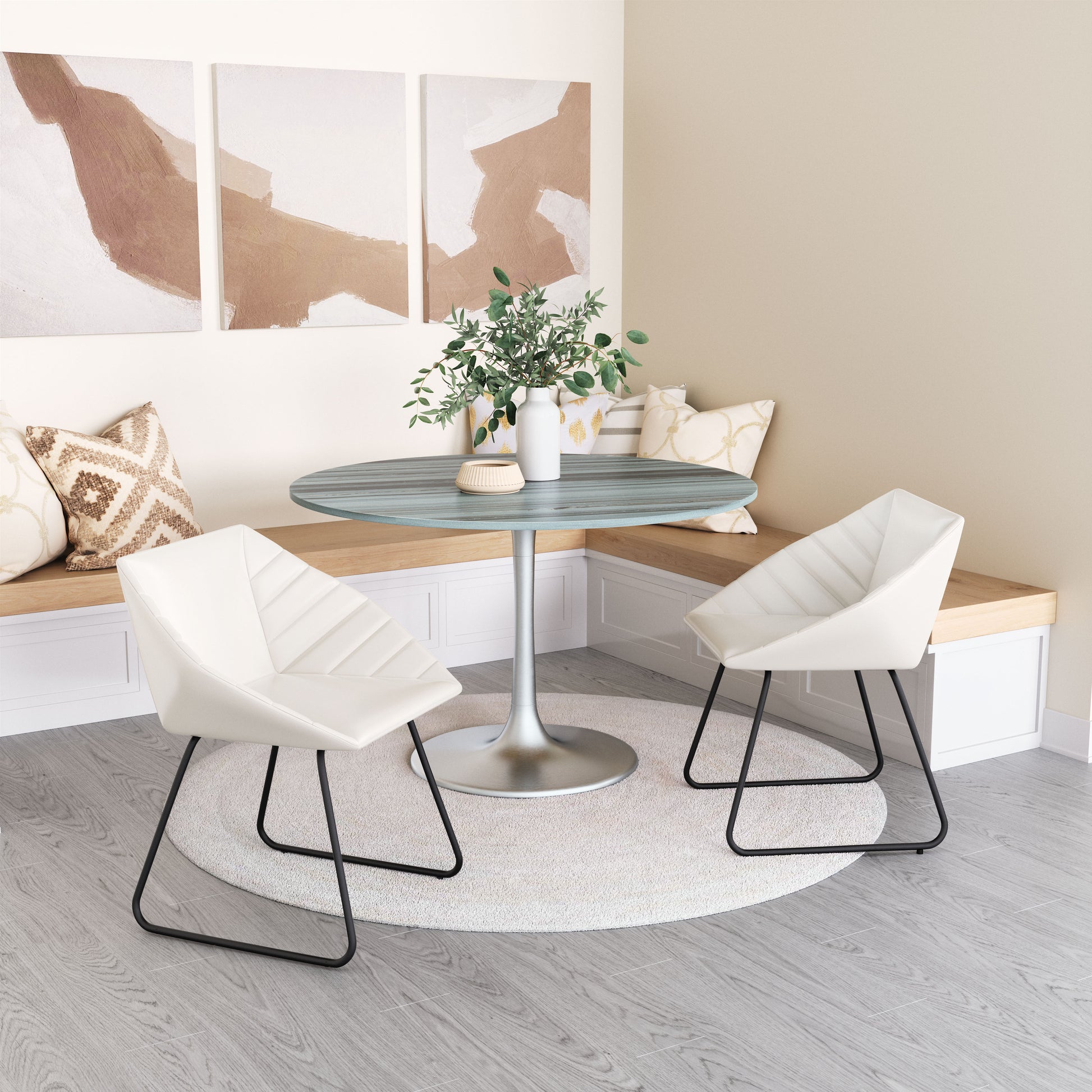 Miguel Dining Chair (Set of 2) White - Disselt Designs