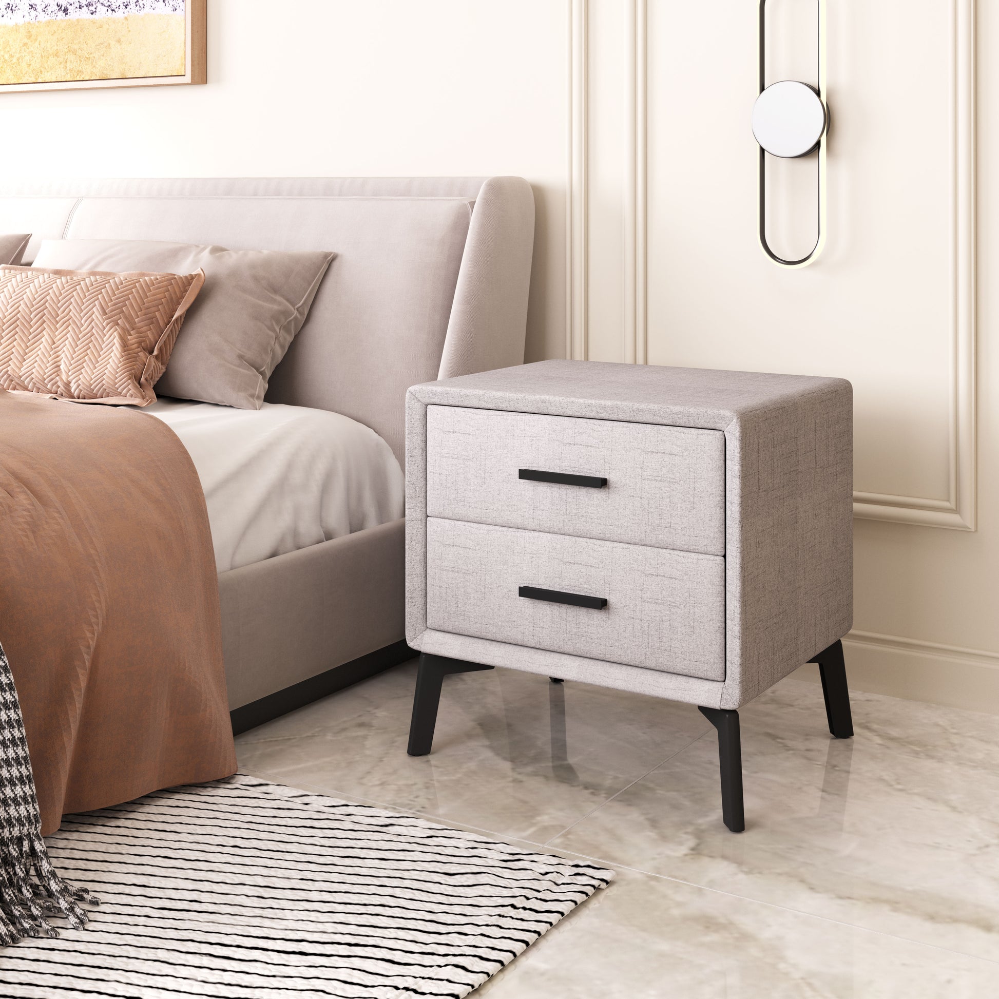 Halle Side Table Gray - Disselt Designs