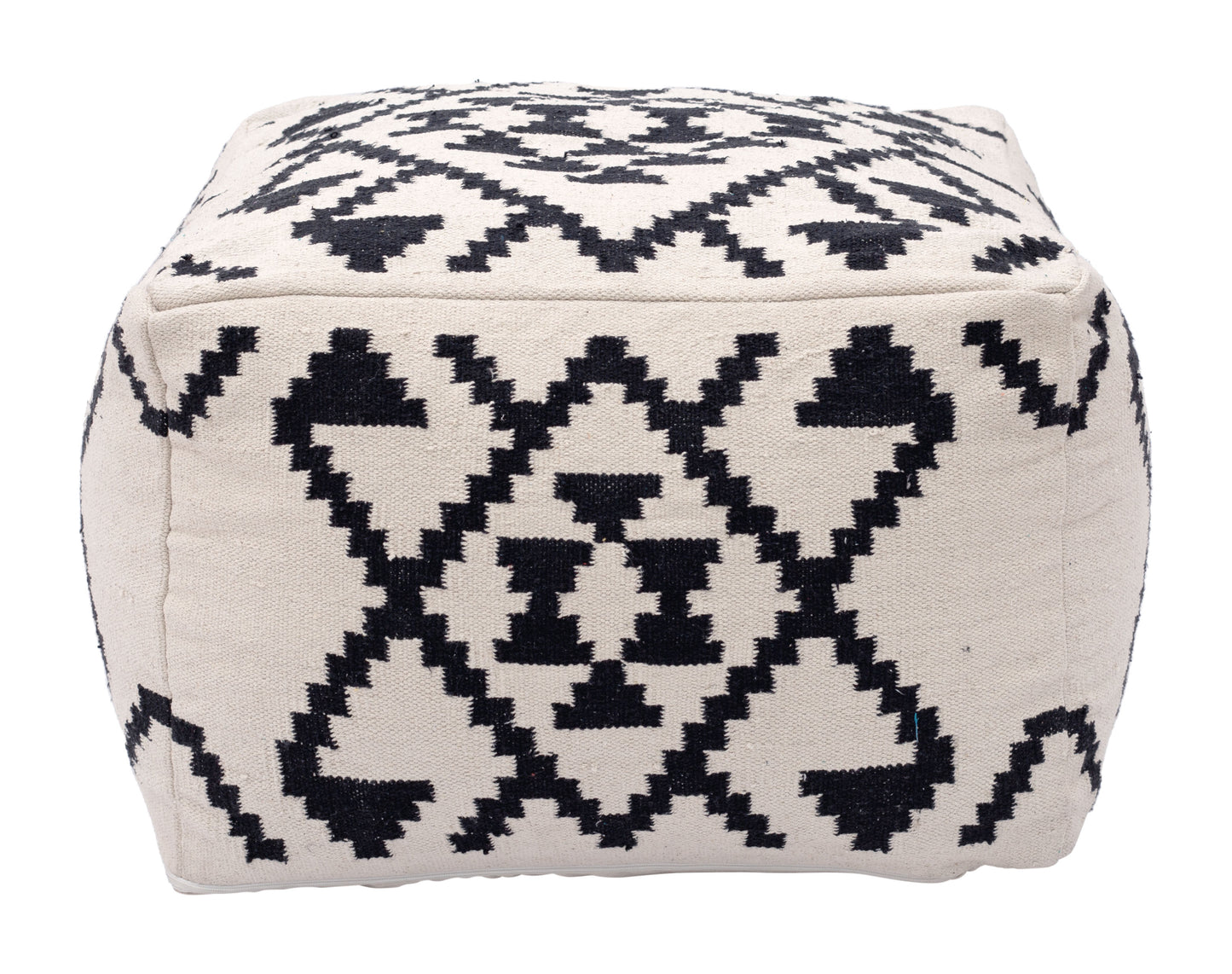 Lizardo Ottoman Beige & Black - Disselt Designs