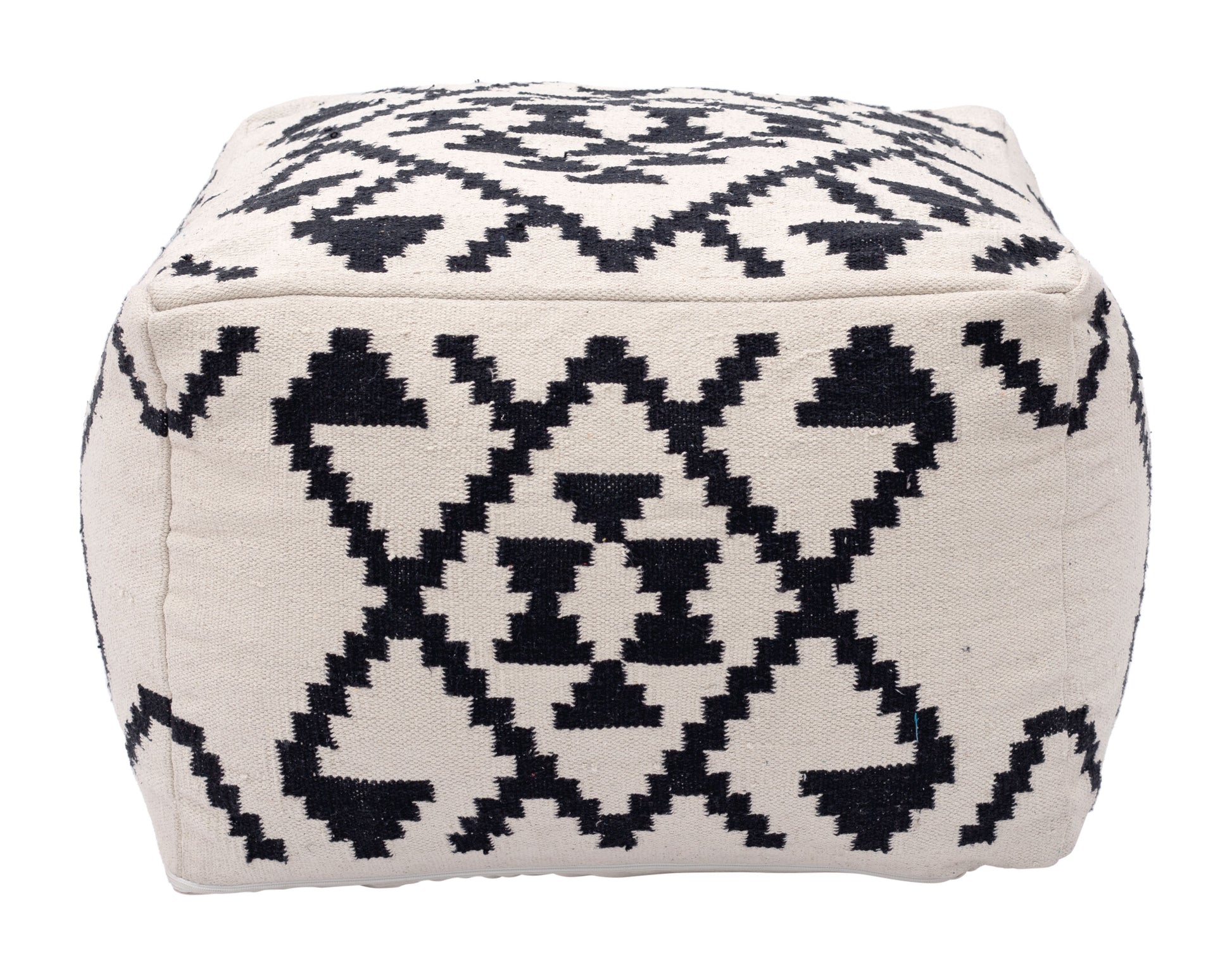 Lizardo Ottoman Beige & Black - Disselt Designs