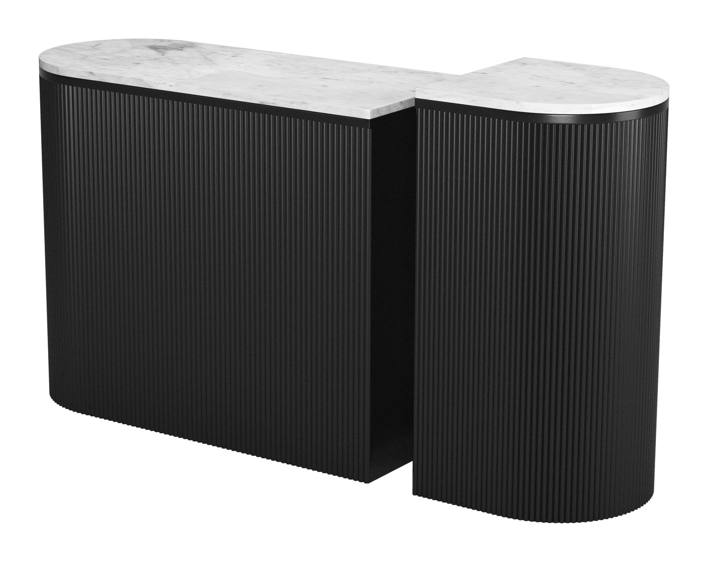 Ormara Console Table Set (2-Piece) White & Black - Disselt Designs