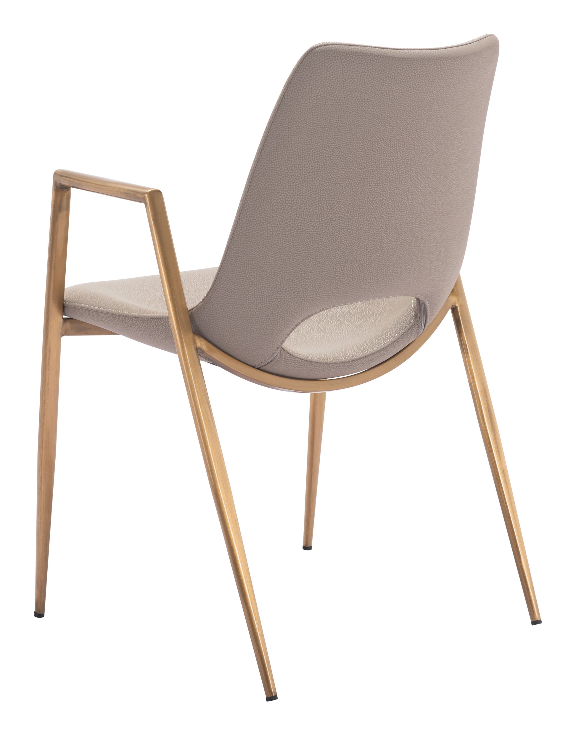 Desi Dining Chair (Set of 2) Beige & Gold - Disselt Designs