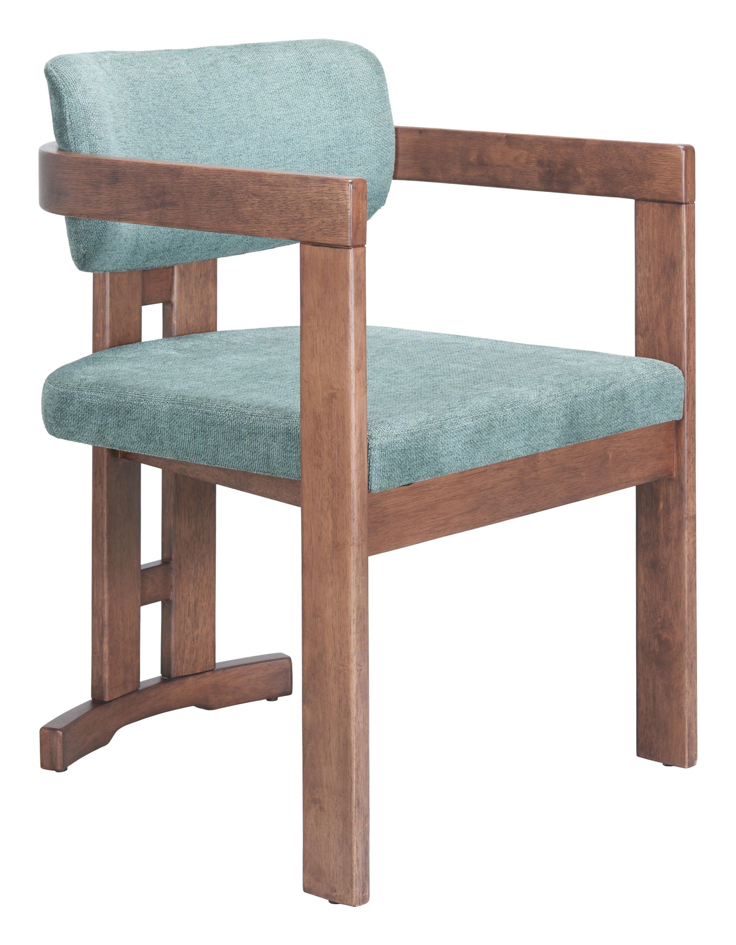 Poly Dining Chair Moss Gray & Walnut - Disselt Designs