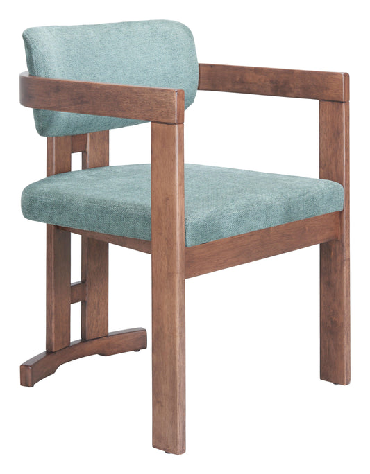 Poly Dining Chair Moss Gray & Walnut - Disselt Designs