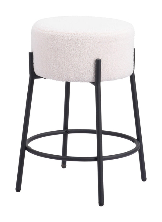 Blanche Counter Stool (Set of 2) Ivory - Disselt Designs