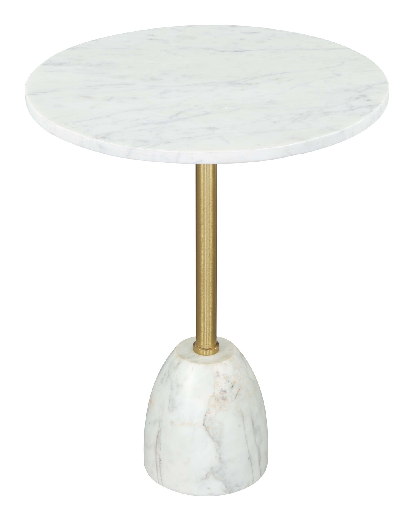 Cynthia Side Table White & Gold - Disselt Designs