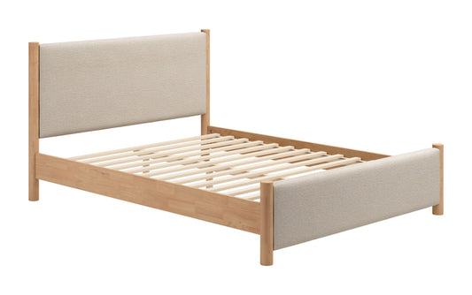 Hadi Queen Bed Beige & Natural - Disselt Designs