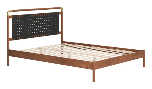 Netz Queen Bed Black & Walnut - Disselt Designs