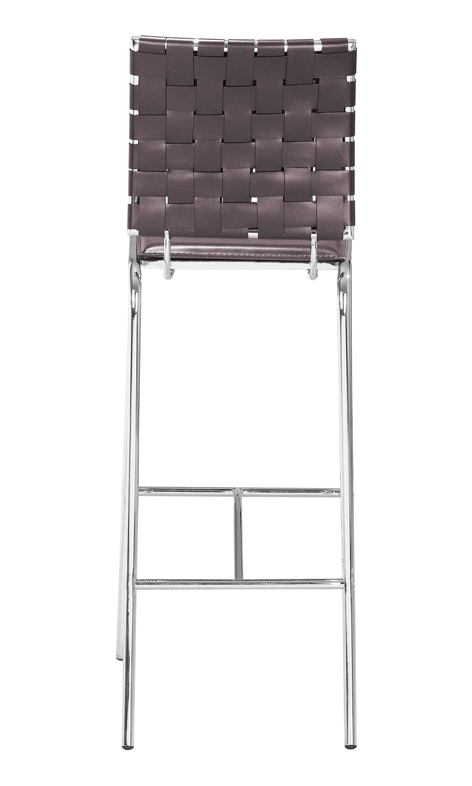 Criss Cross Barstool (Set of 2) Espresso - Disselt Designs