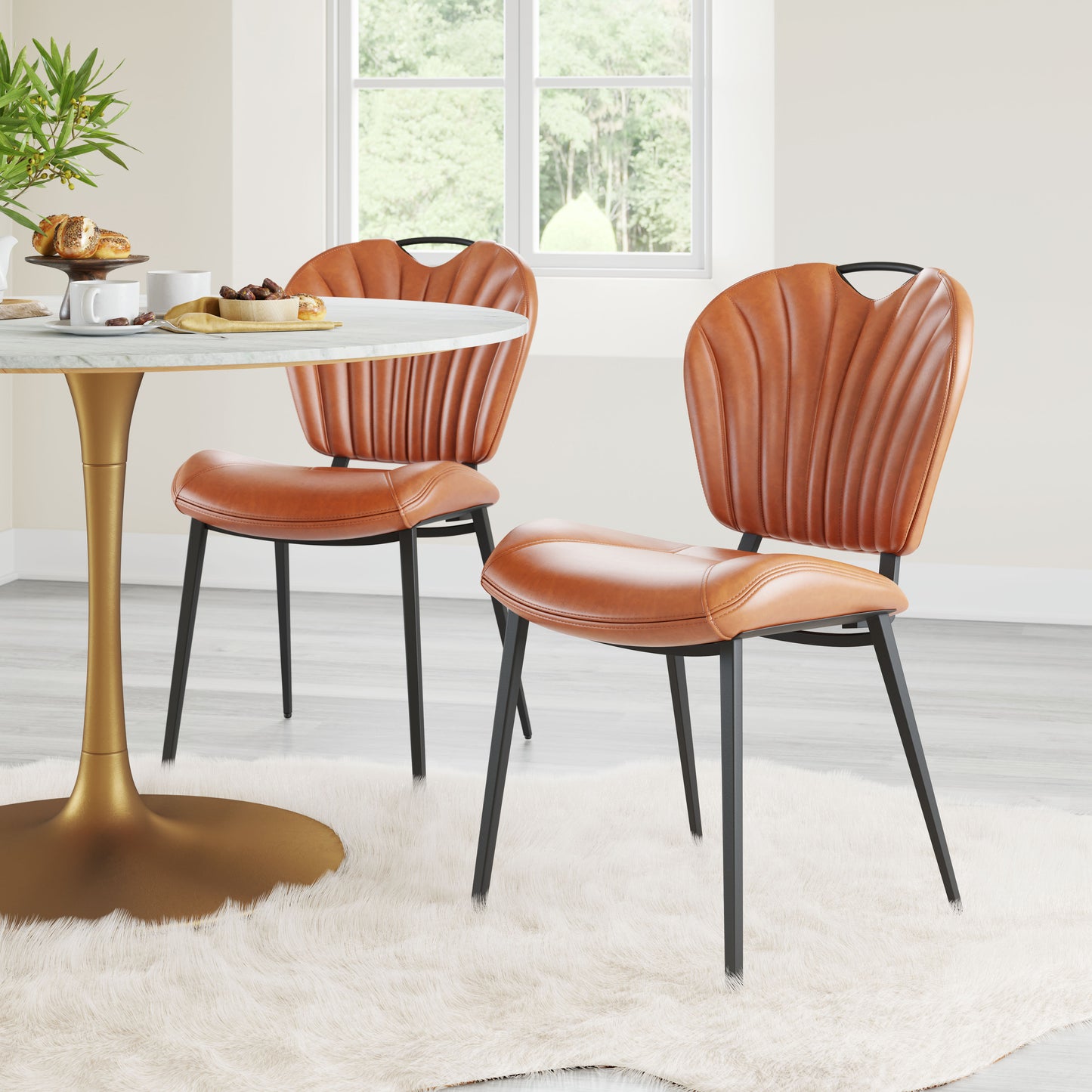 Terrence Dining Chair (Set of 2) Vintage Brown - Disselt Designs