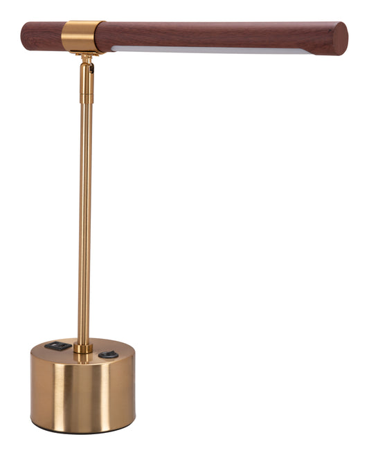 Kippy Table Lamp Brown & Brass - Disselt Designs