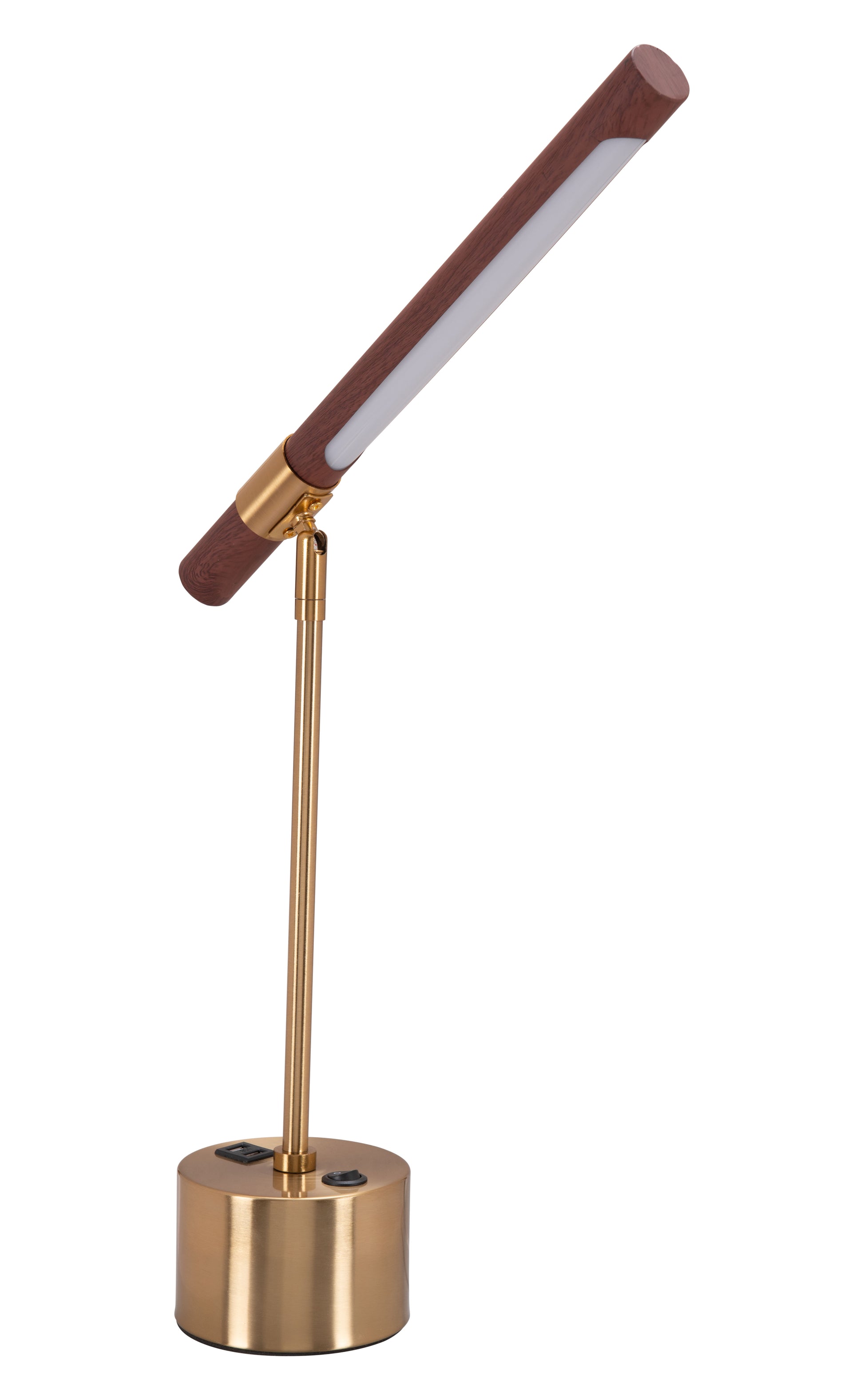 Kippy Table Lamp Brown & Brass - Disselt Designs