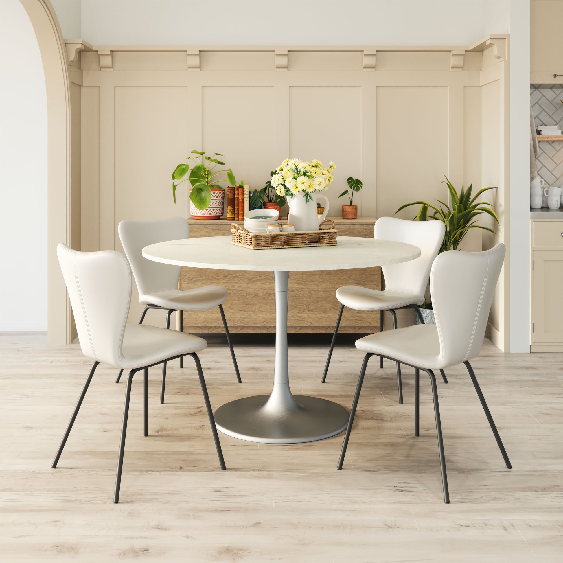 Torlo Dining Chair (Set of 2) White - Disselt Designs