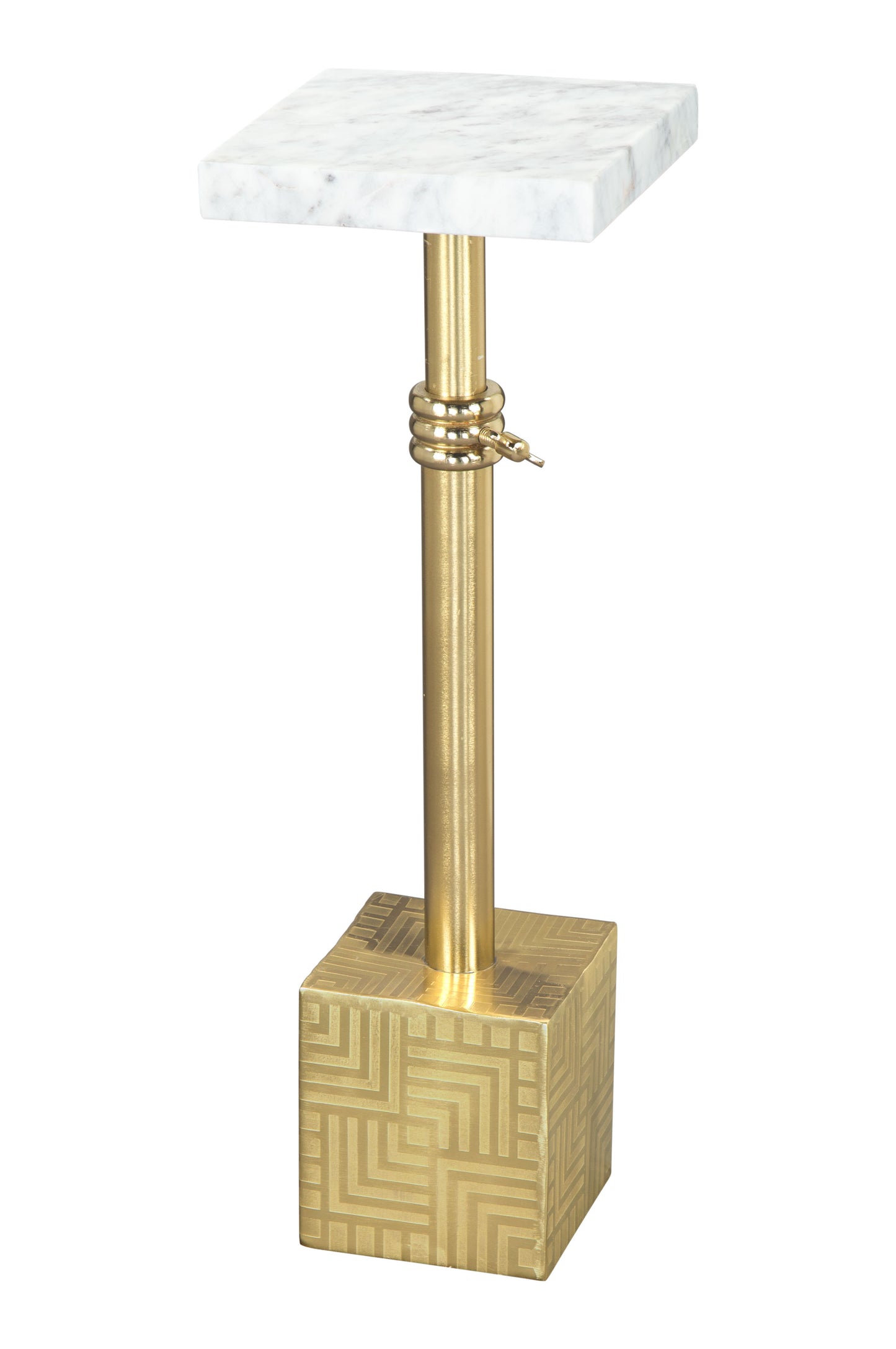 Josef Side Table White & Gold - Disselt Designs
