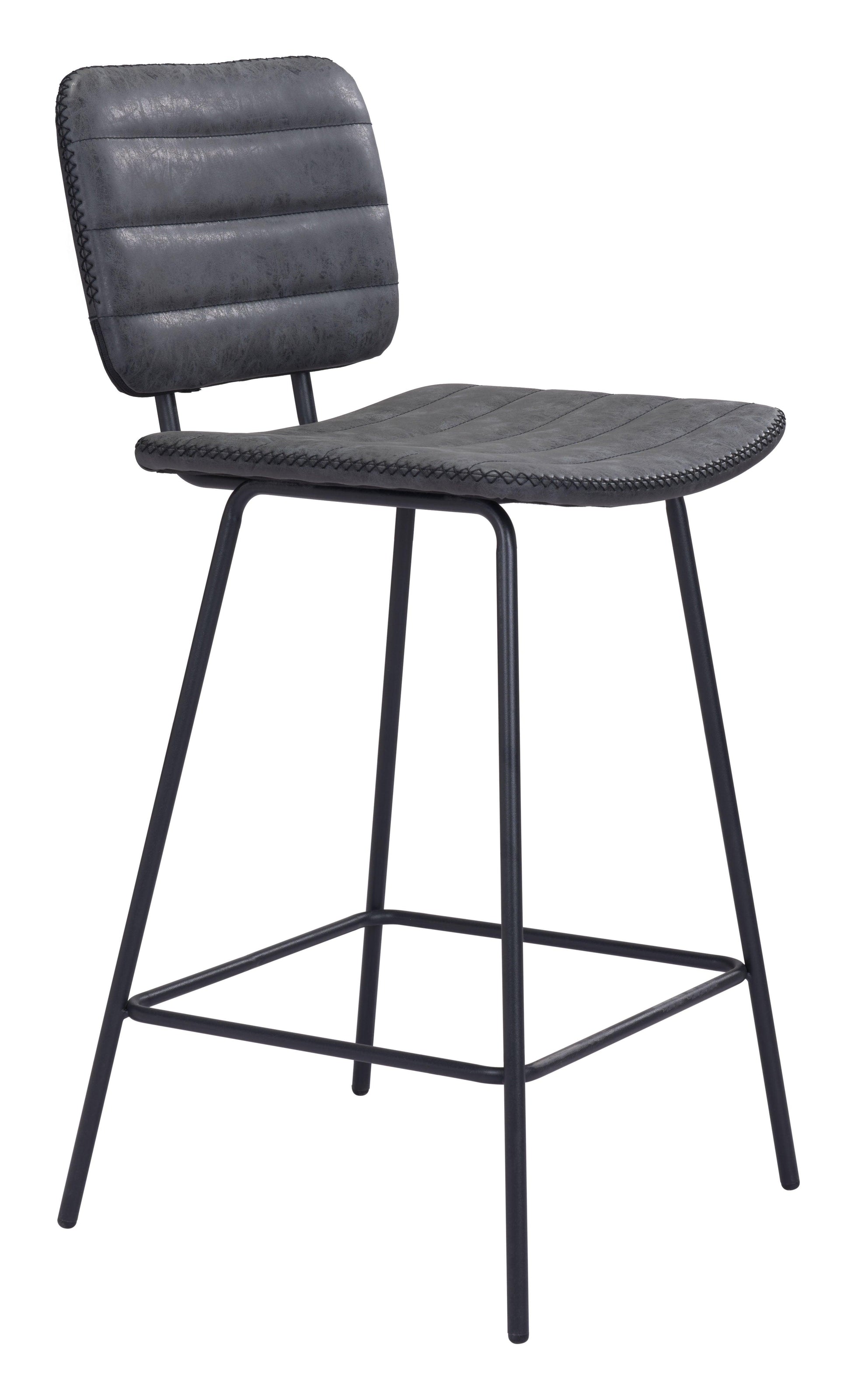 Boston Counter Stool (Set of 2) Vintage Black - Disselt Designs