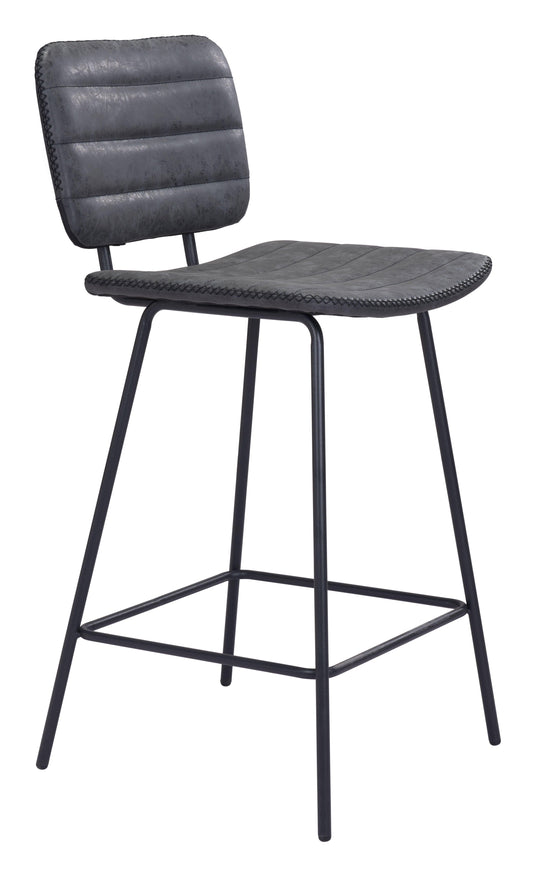 Boston Counter Stool (Set of 2) Vintage Black - Disselt Designs
